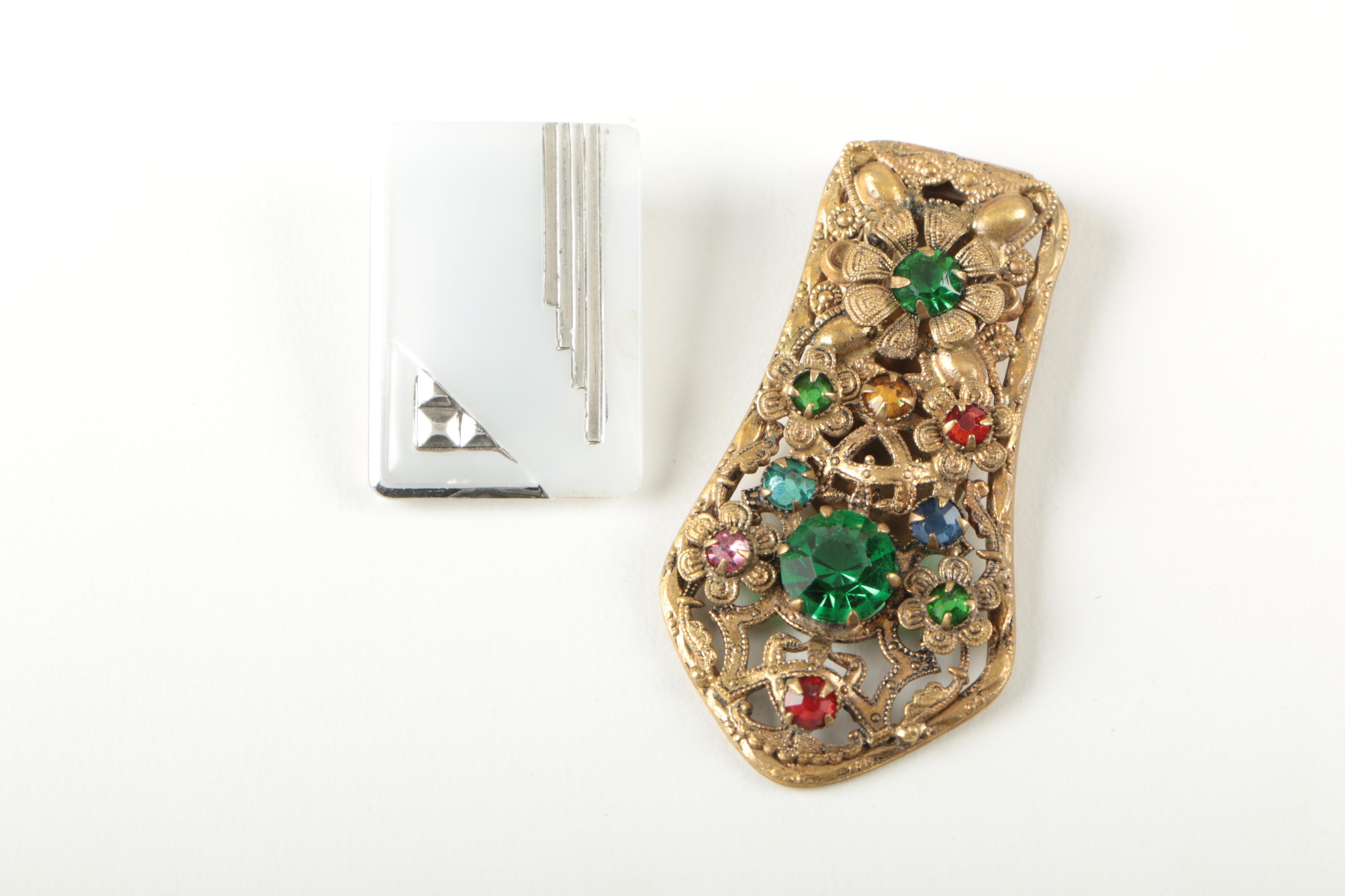 Sterling Silver Jewelry featuring Black Onyx Brooch