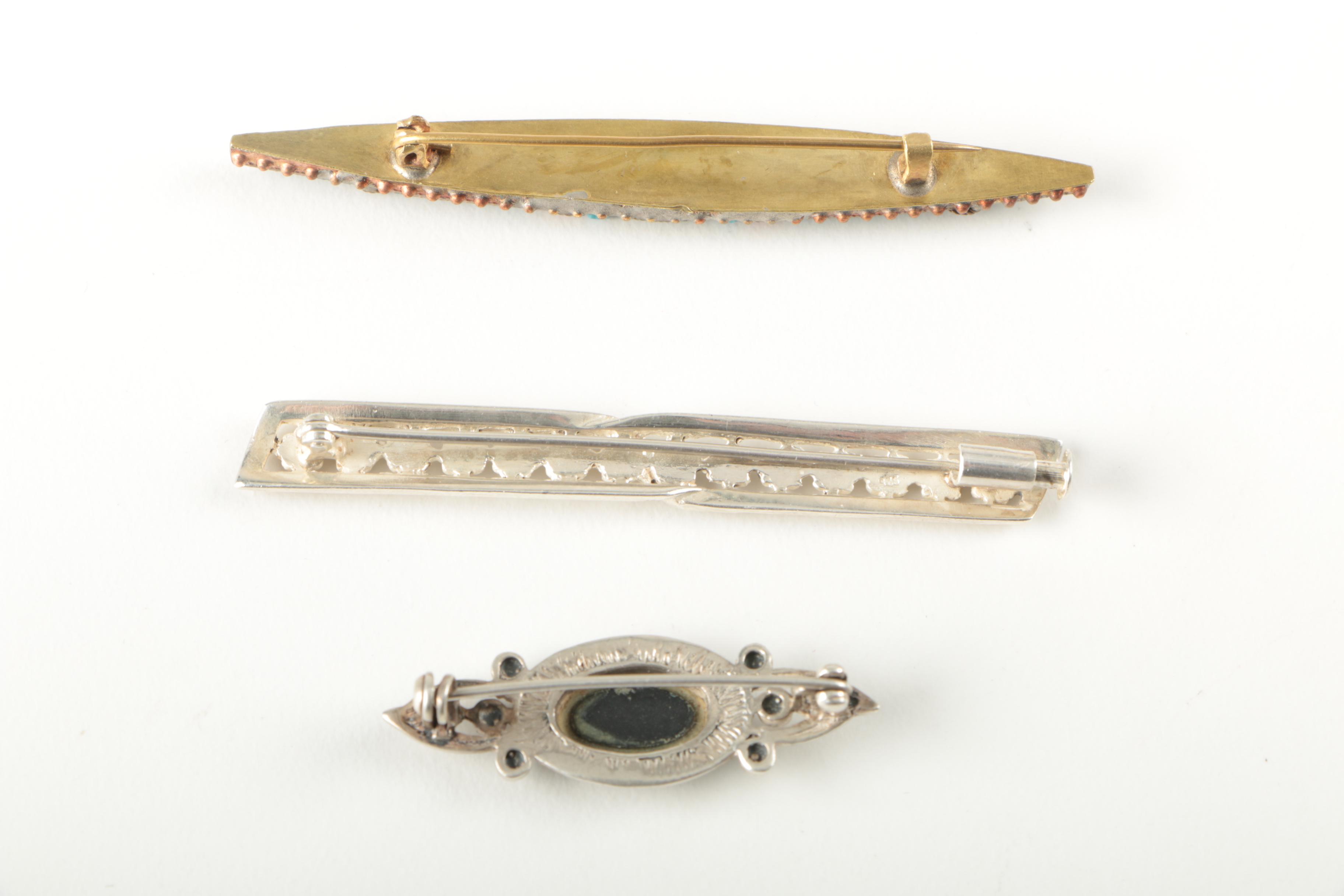 Sterling Silver Jewelry featuring Black Onyx Brooch