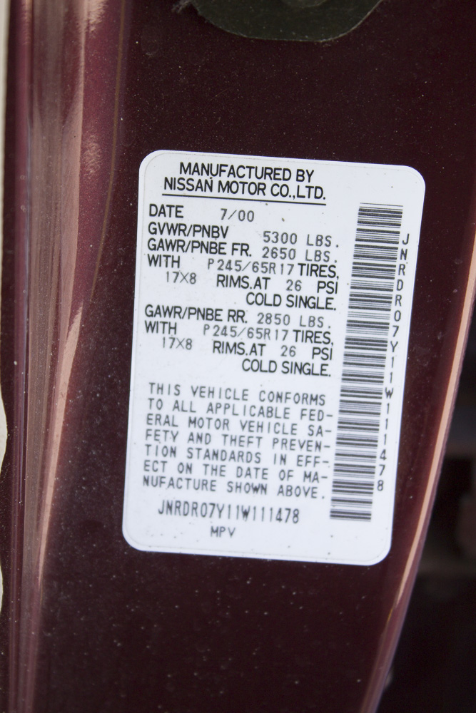 2001 Infiniti QX4 SUV