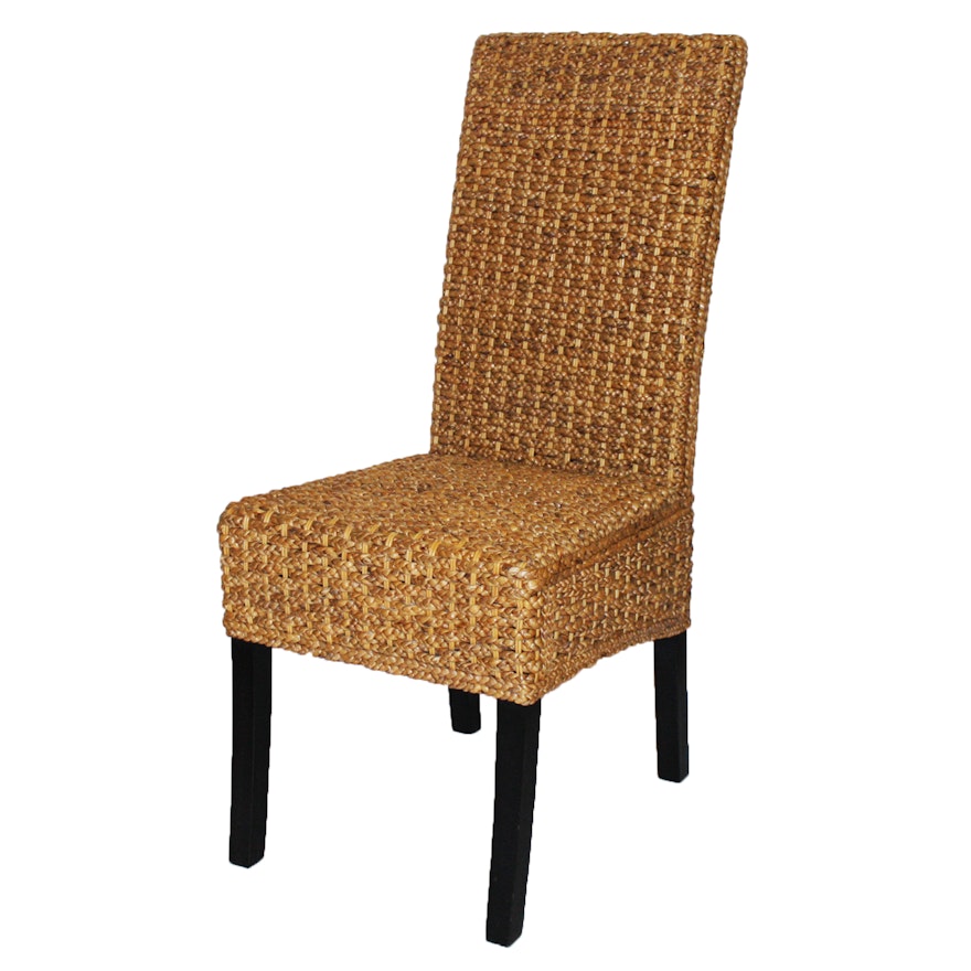 Braided Wicker Side Chair