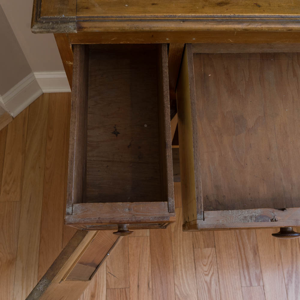 Antique Arts and Crafts Pine Hutch