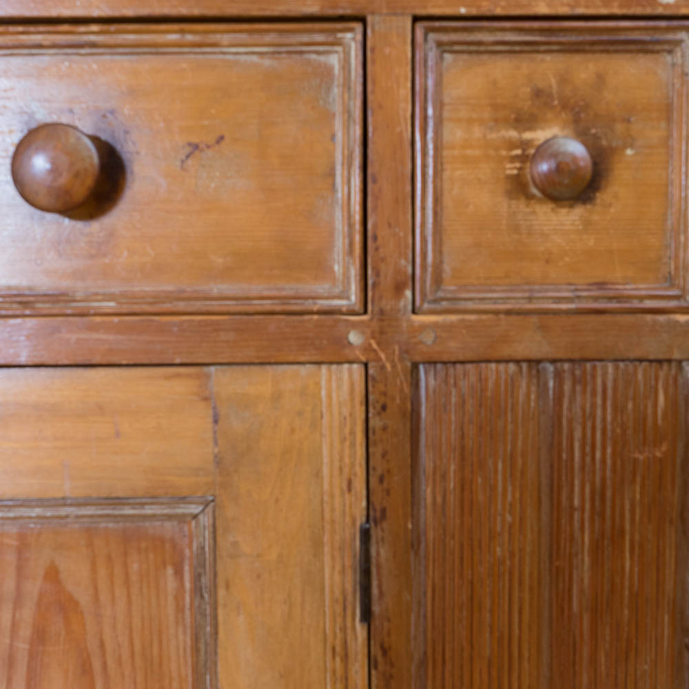 Antique Arts and Crafts Pine Hutch