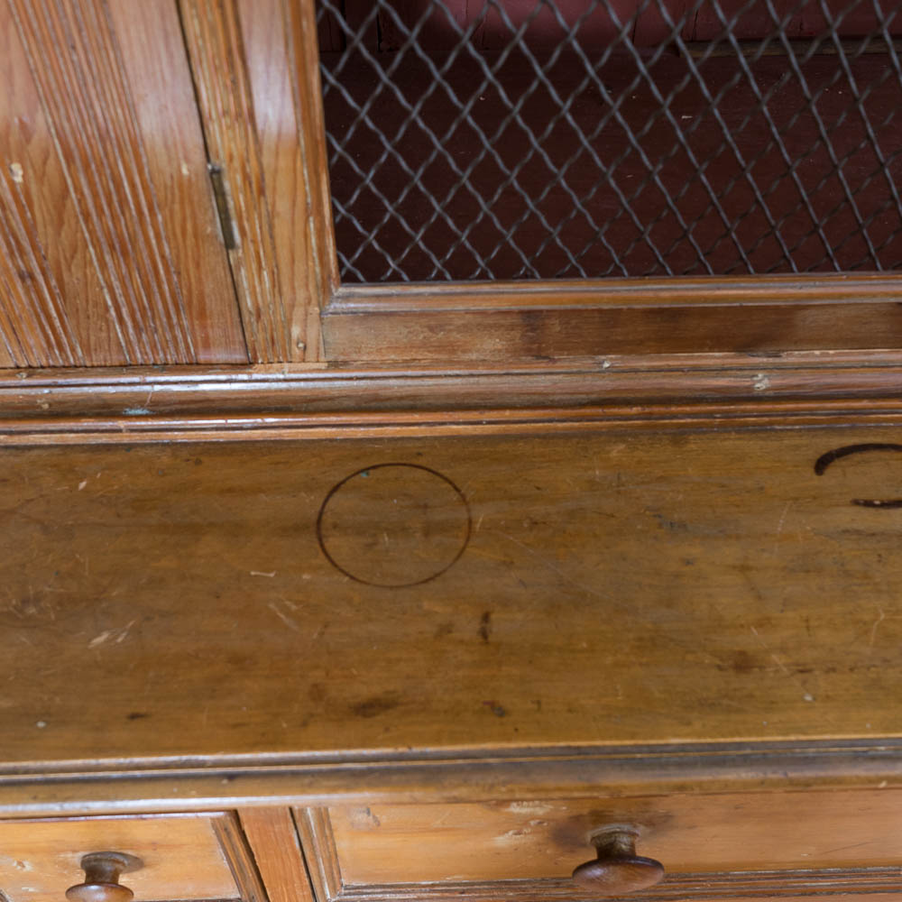 Antique Arts and Crafts Pine Hutch