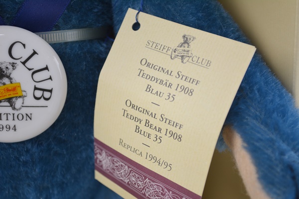 Steiff "Teddy Bear Blue 35 Replica 1908 Club Edition" Teddy Bear