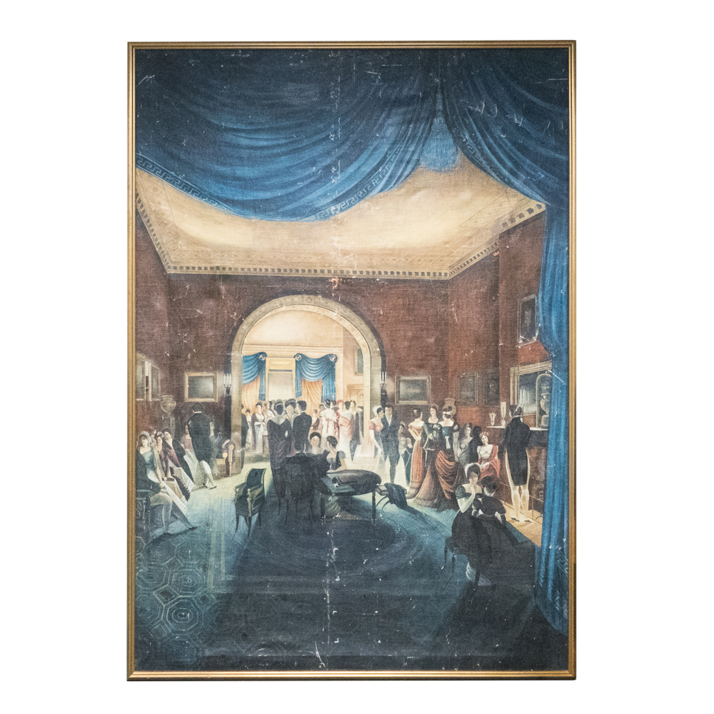 Oil Copy Painting on Canvas after Henry Sargent "The Tea Party"