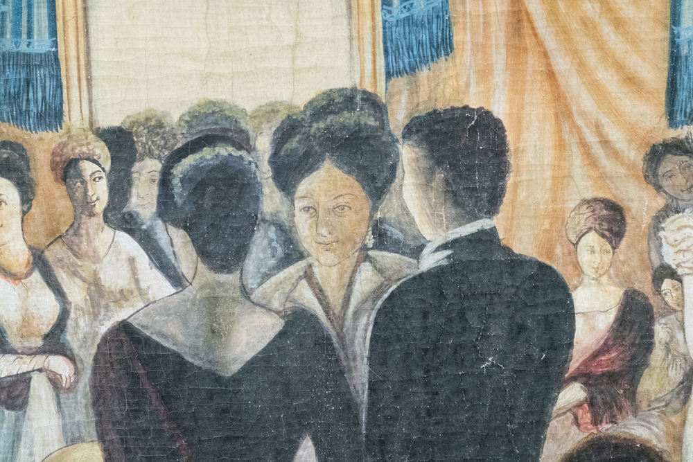 Oil Copy Painting on Canvas after Henry Sargent "The Tea Party"