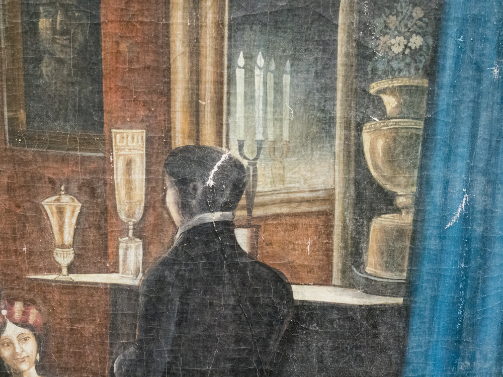 Oil Copy Painting on Canvas after Henry Sargent "The Tea Party"