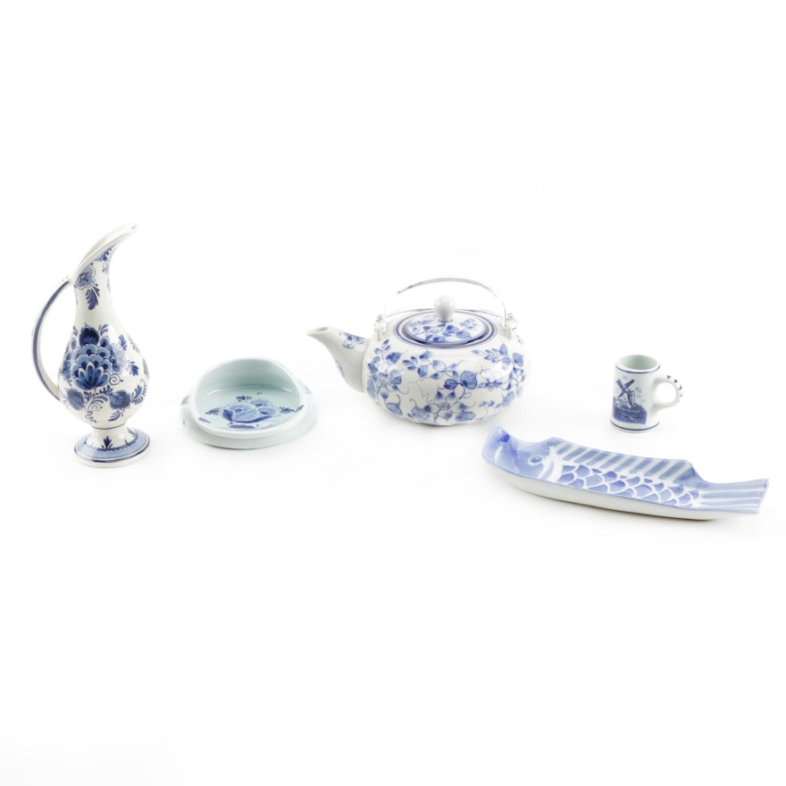 Hand Painted Delft and Other Tableware