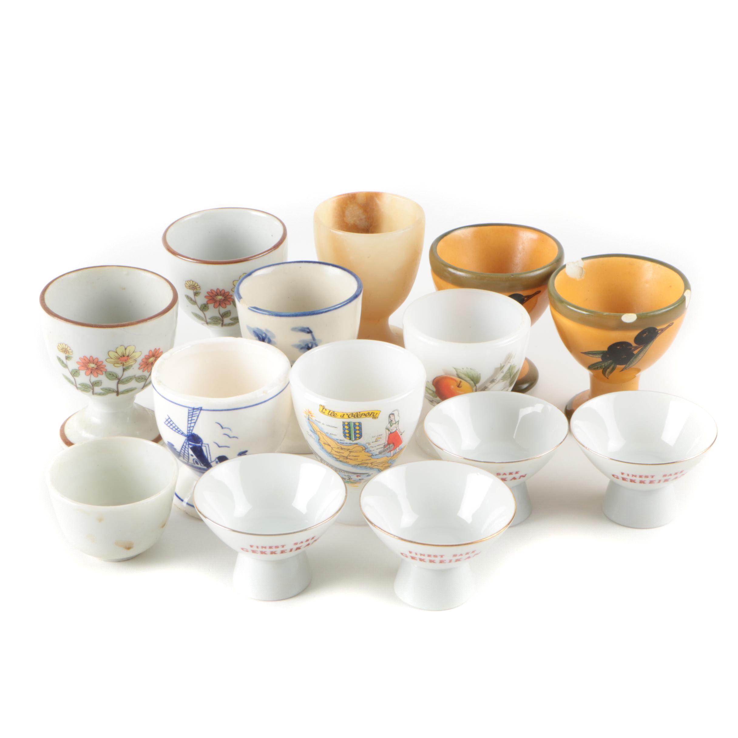 Egg Cups and Gekkeikan Sake Cups
