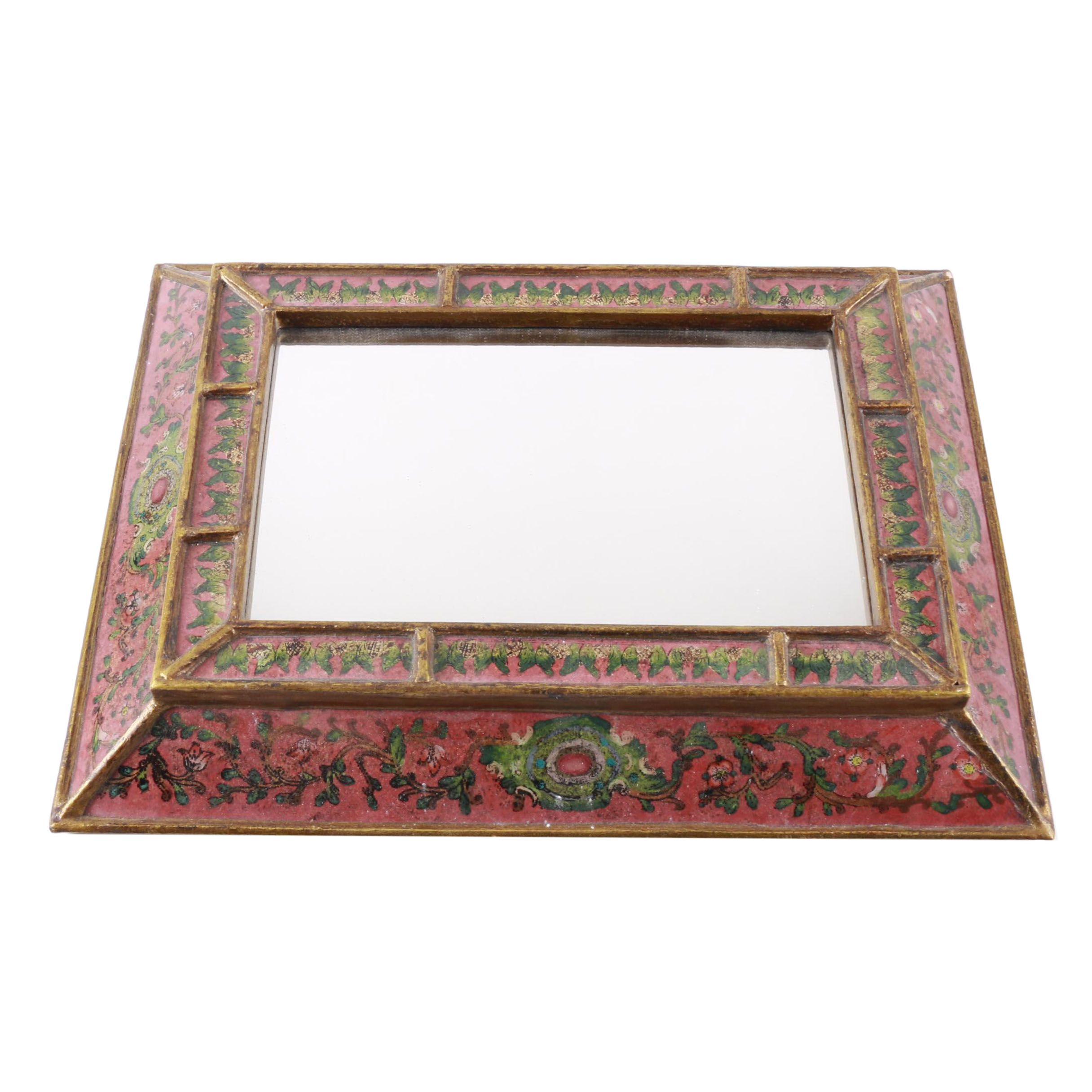 Vintage Painted Wall Mirror