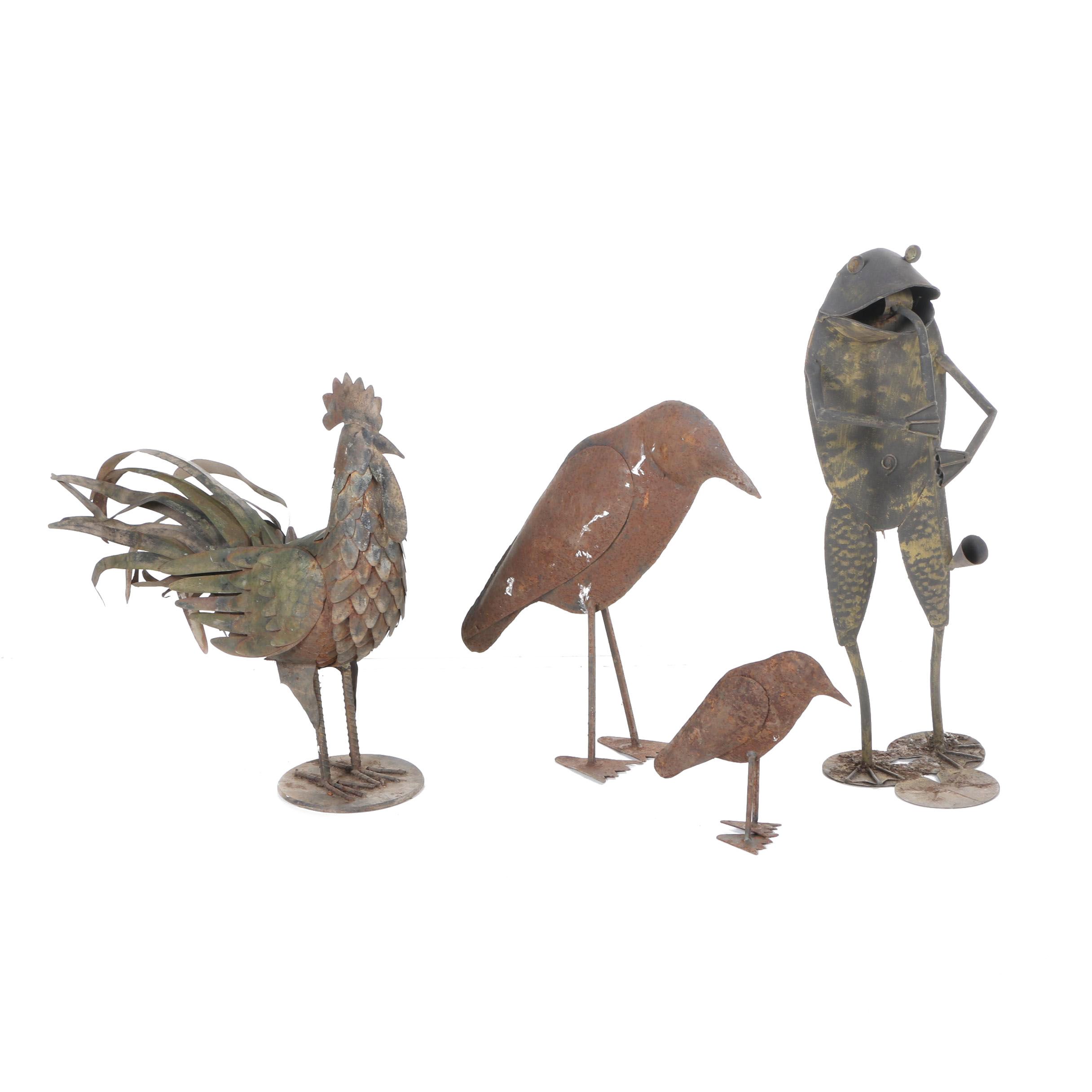 Assorted Metal Yard Sculptures