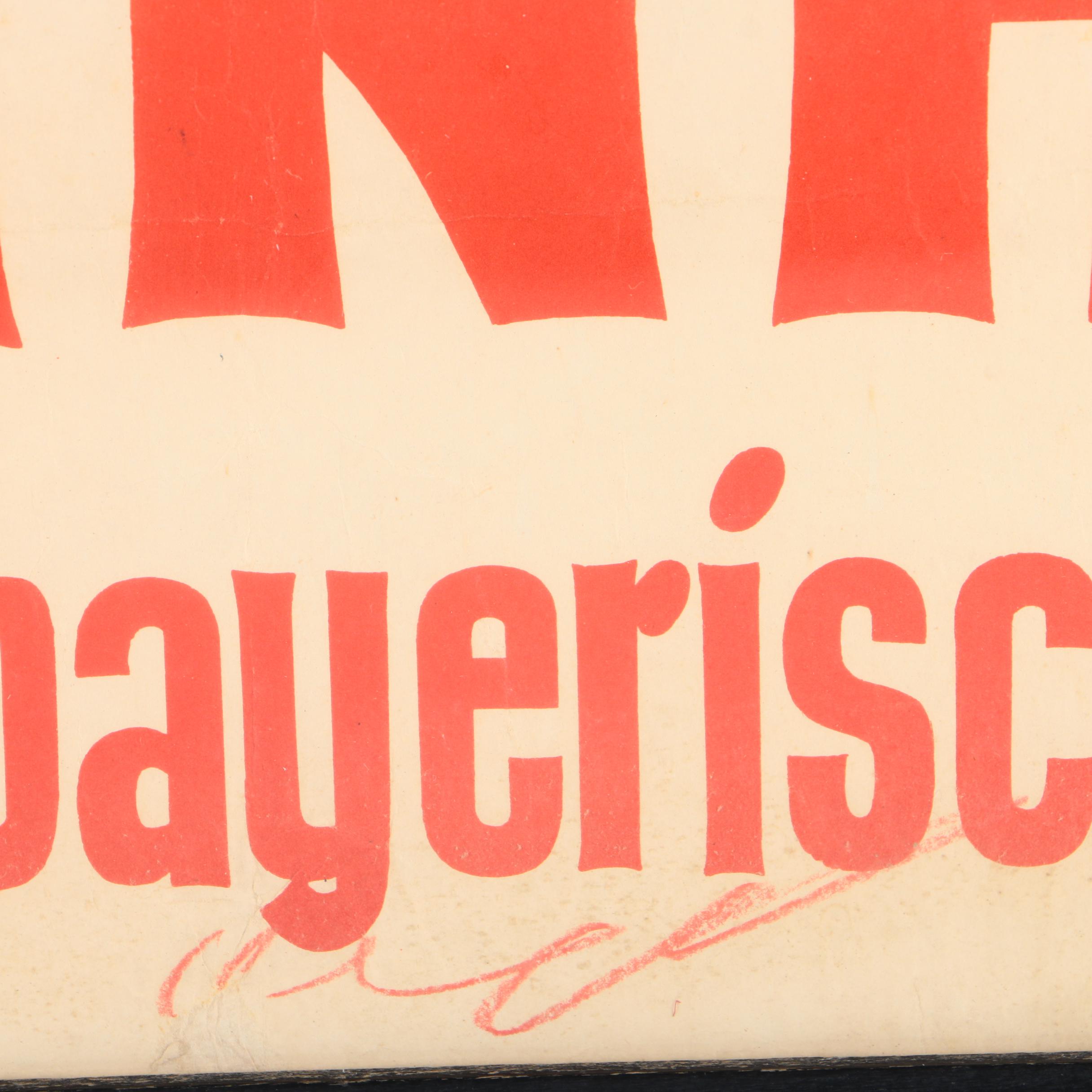 Vintage Lithographic Poster "Herbstfest 1970"