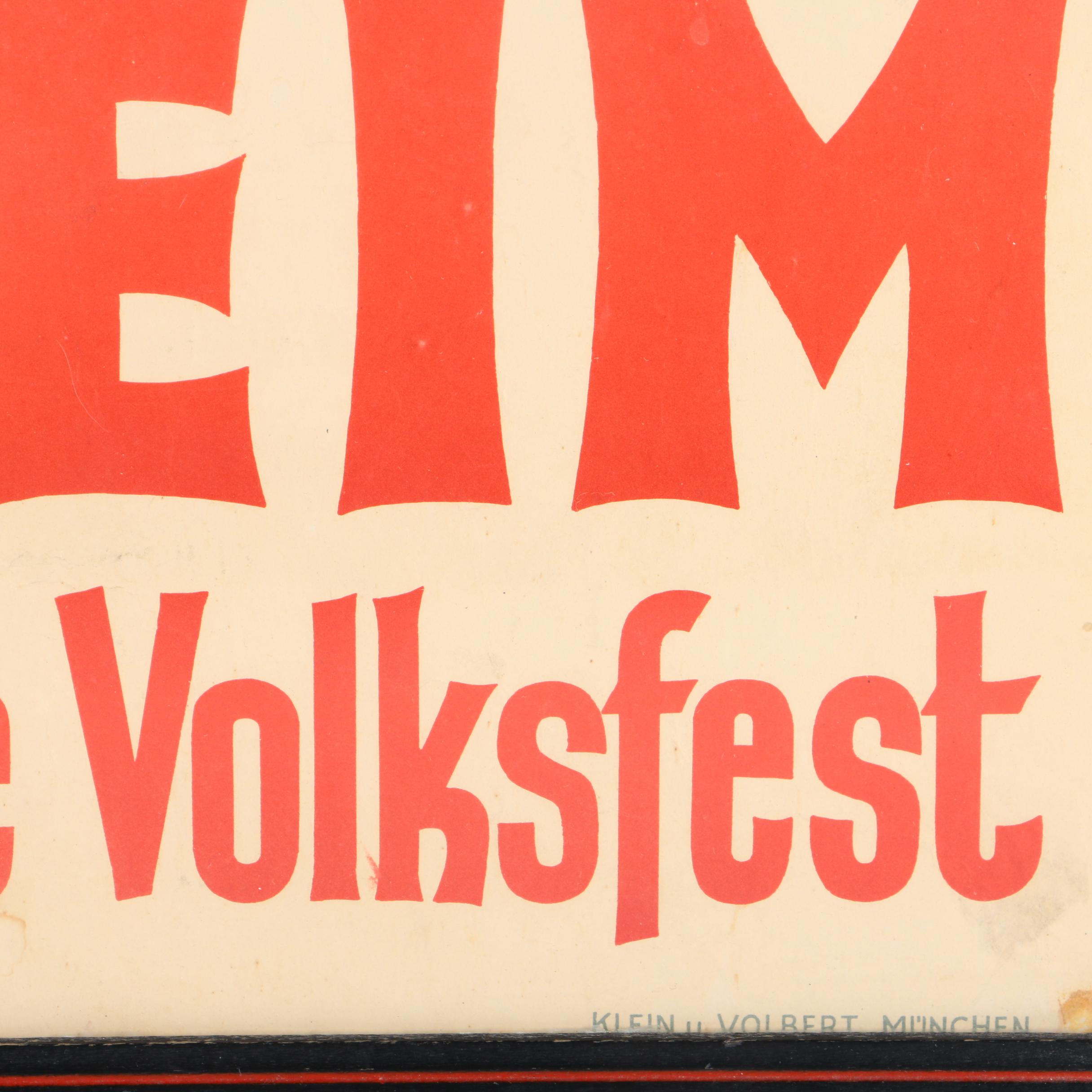 Vintage Lithographic Poster "Herbstfest 1970"