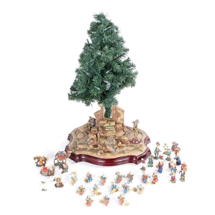 "Nativity Christmas Tree" And Ornaments