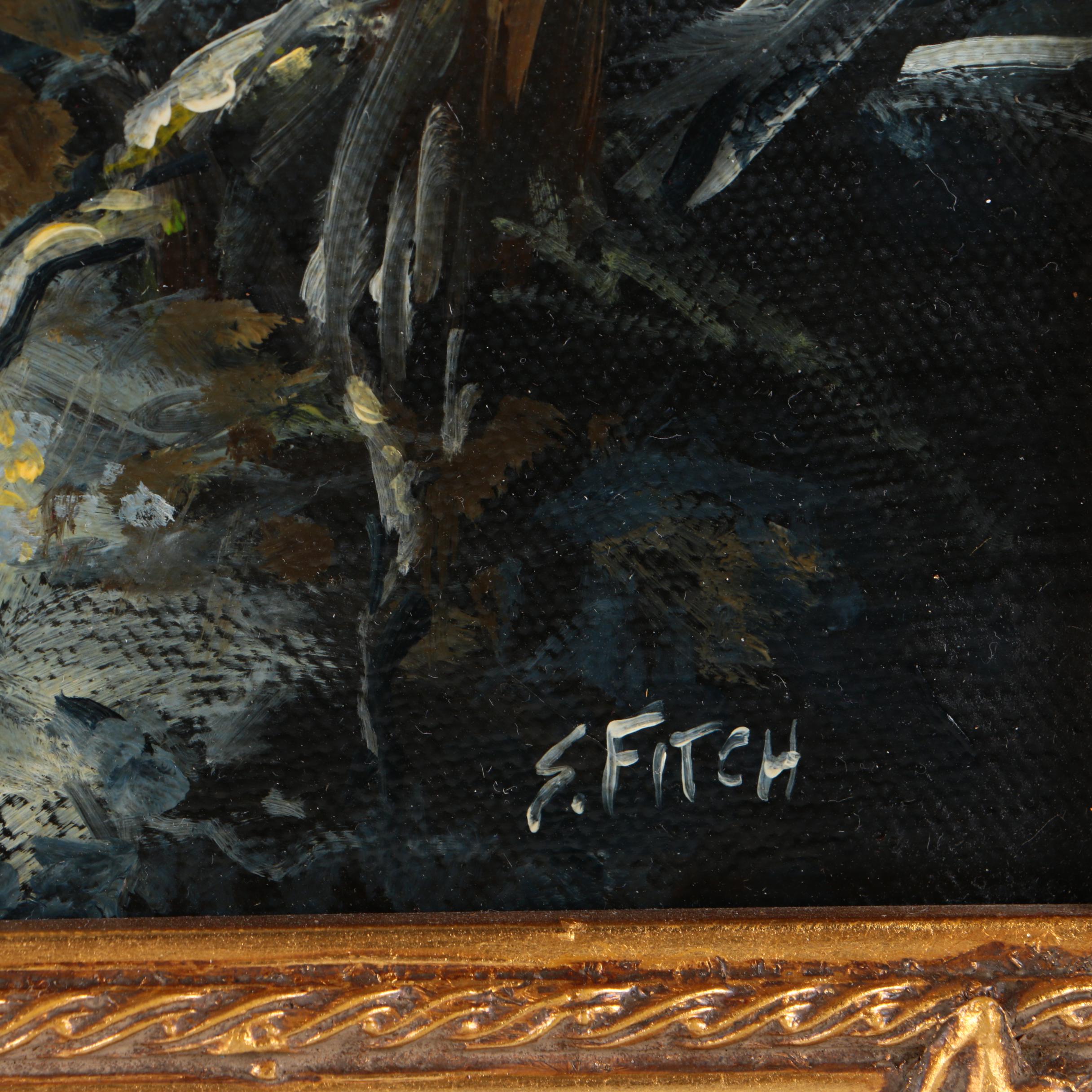 S. Fitch Oil on Canvas of Ancient Ruins