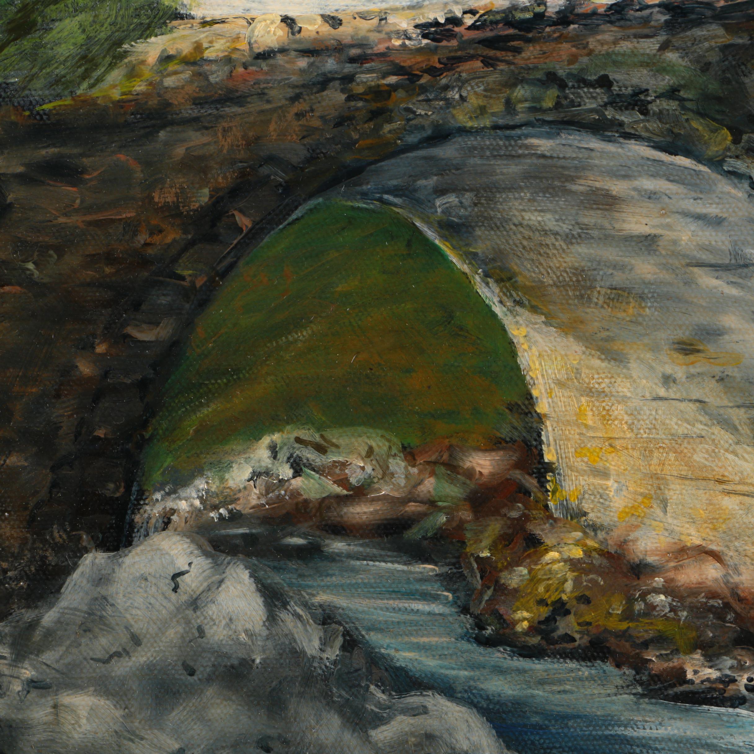 S. Fitch Oil on Canvas of Ancient Ruins