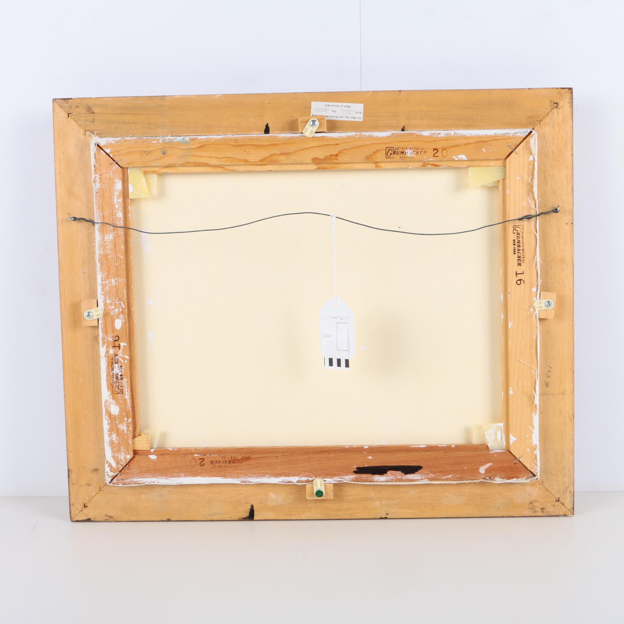 S. Fitch Oil on Canvas of Ancient Ruins