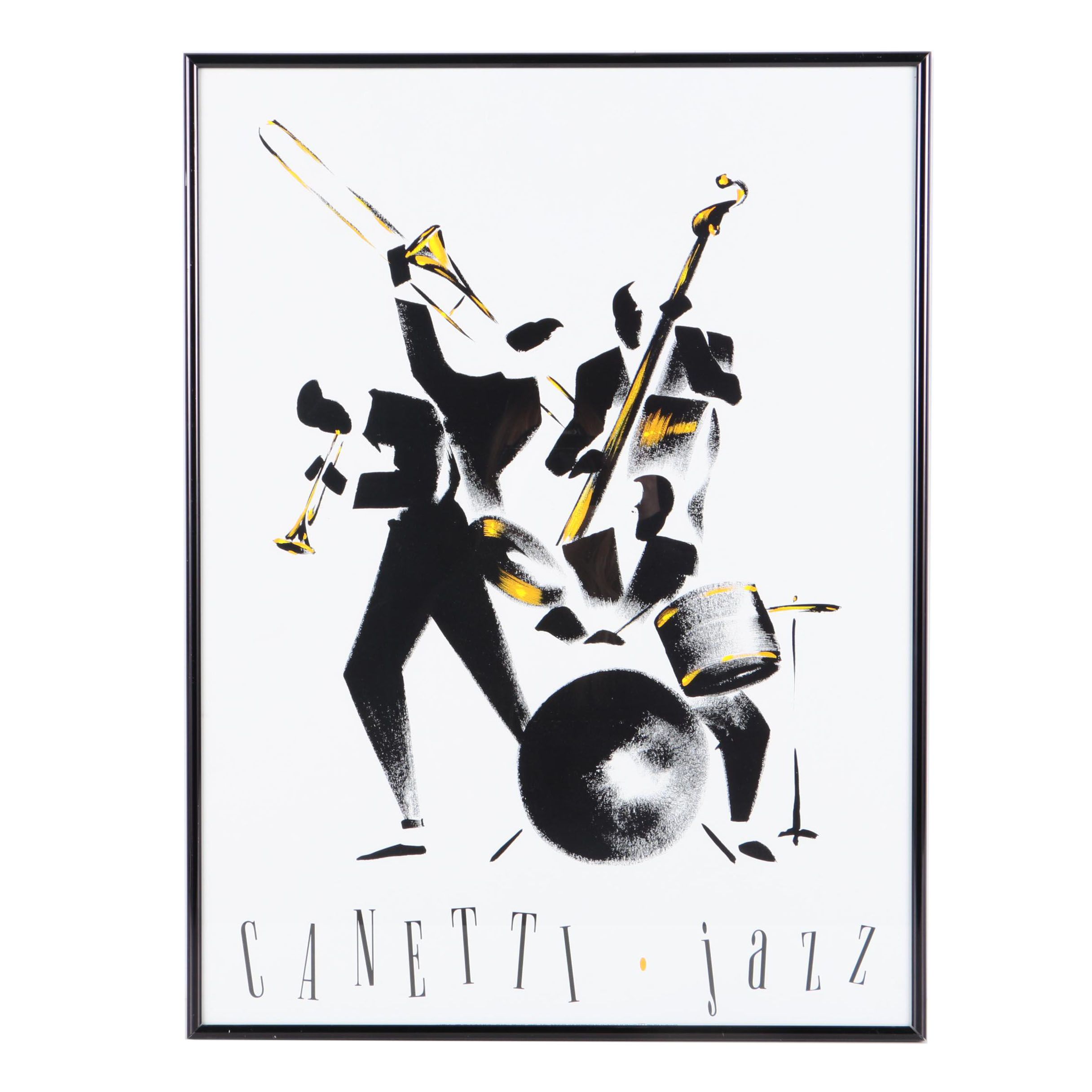 Offset Lithograph Poster "Canetti Jazz"