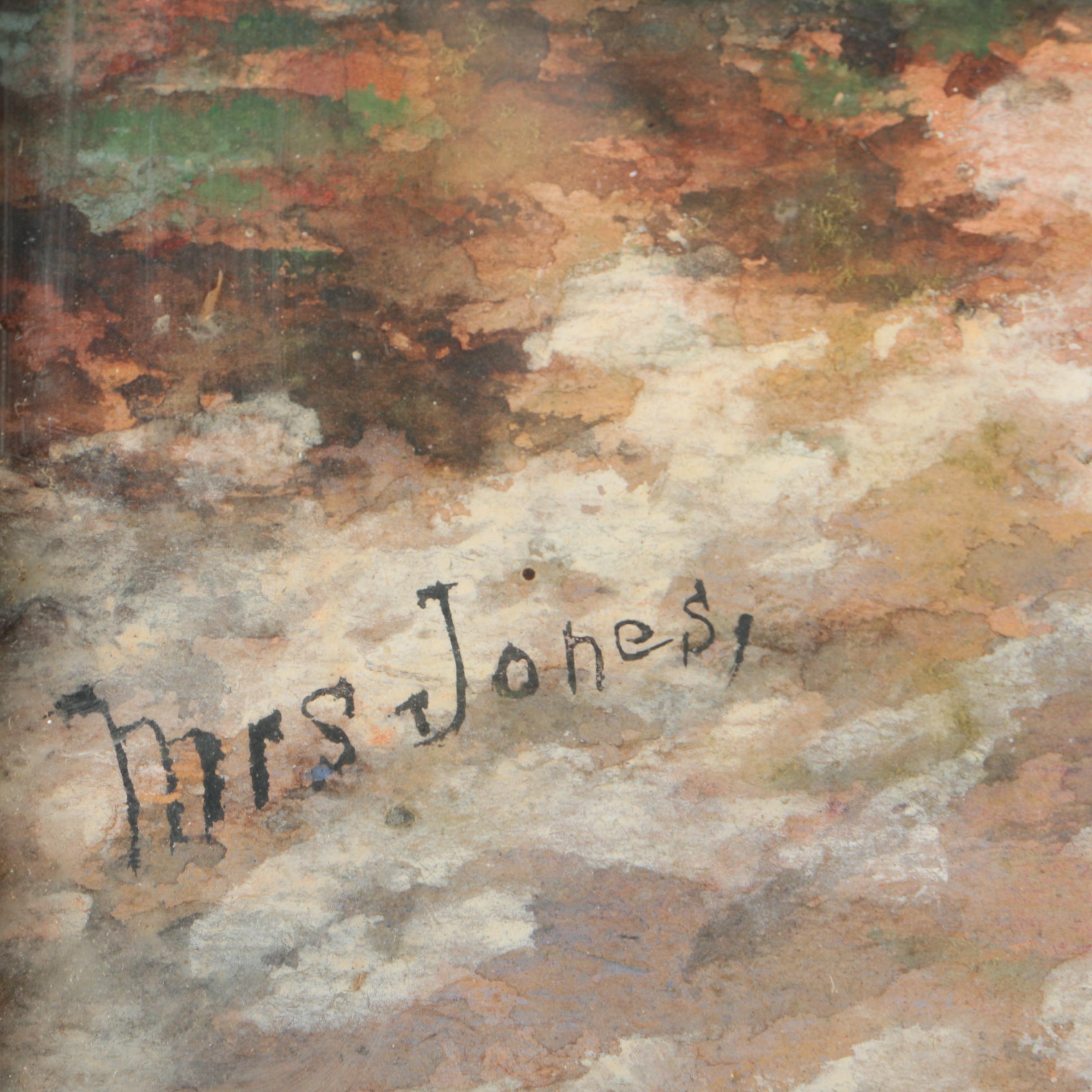 Jones Watercolor and Gouache Painting on Paper