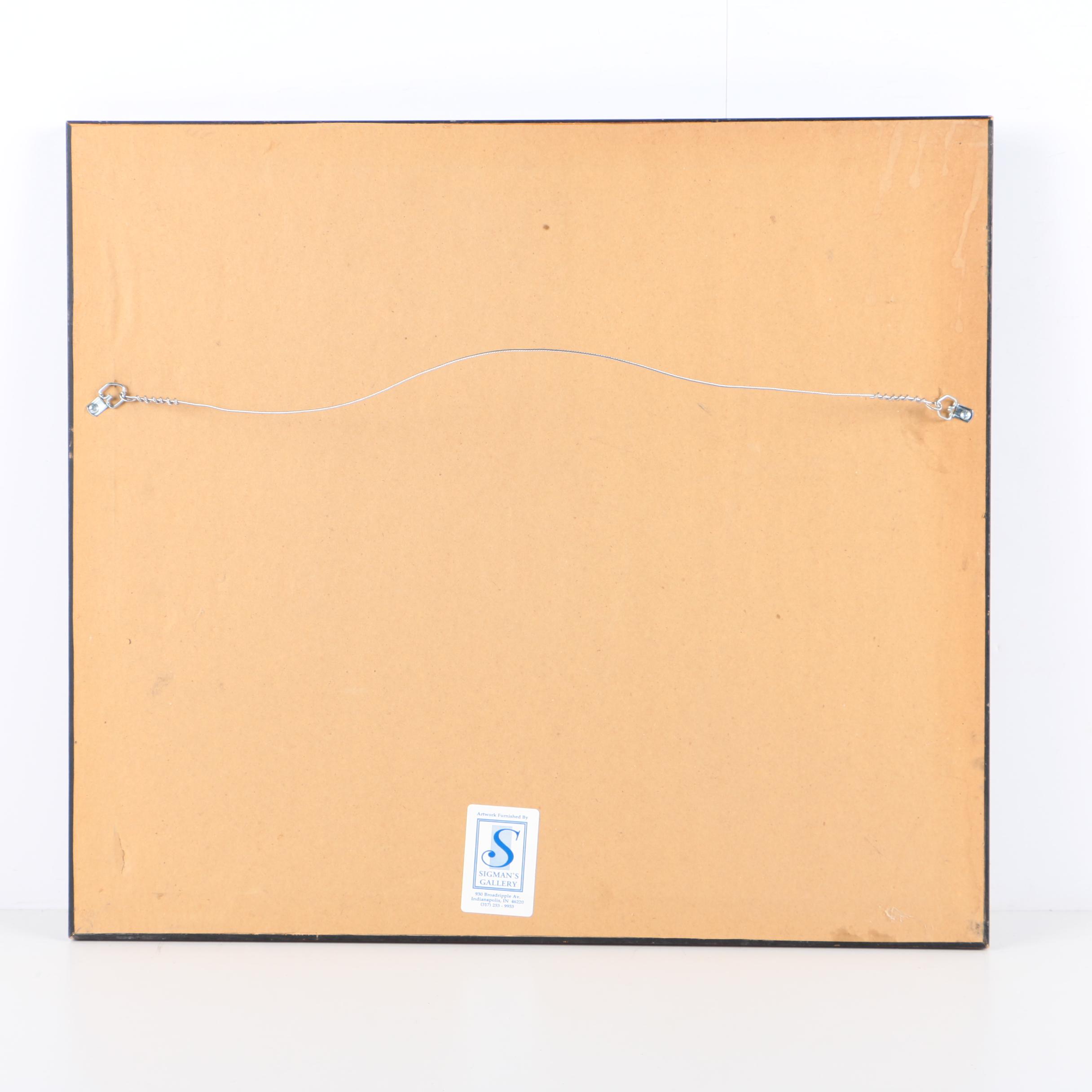 Judith Schonebaum Acrylic on Canvas of a Wooded Landscape