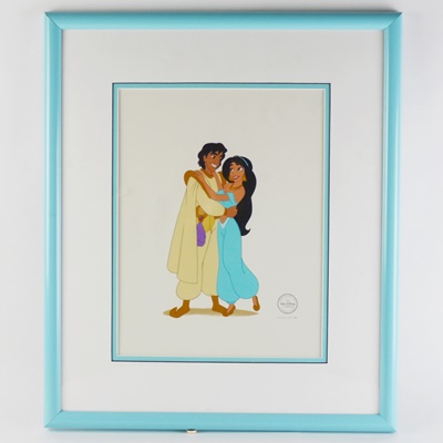 Walt Disney 1993 Limited Edition Sericel "Royal Embrace" After Aladdin