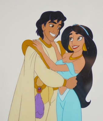 Walt Disney 1993 Limited Edition Sericel "Royal Embrace" After Aladdin