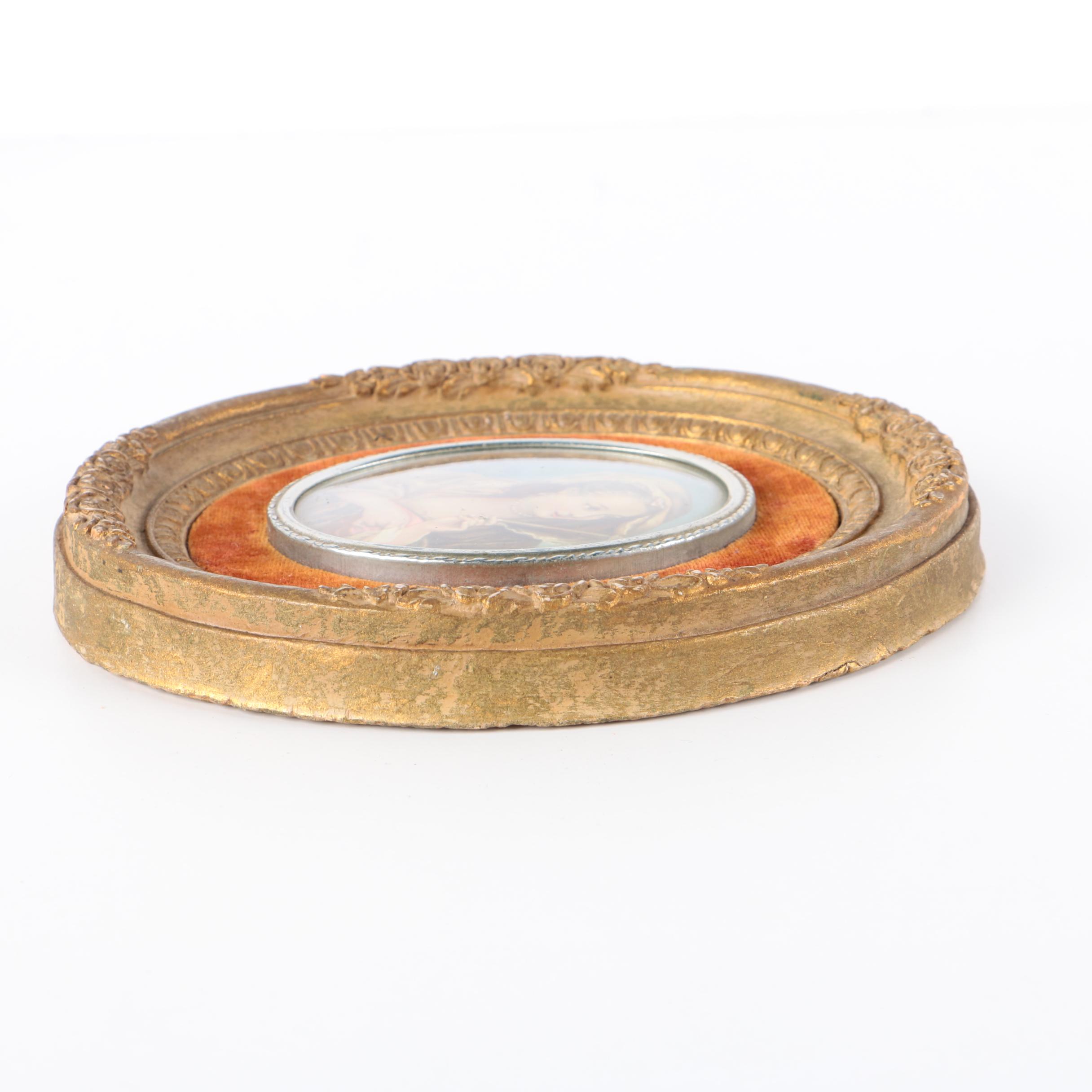 Pair of Handpainted Portraits by Cameo Creations