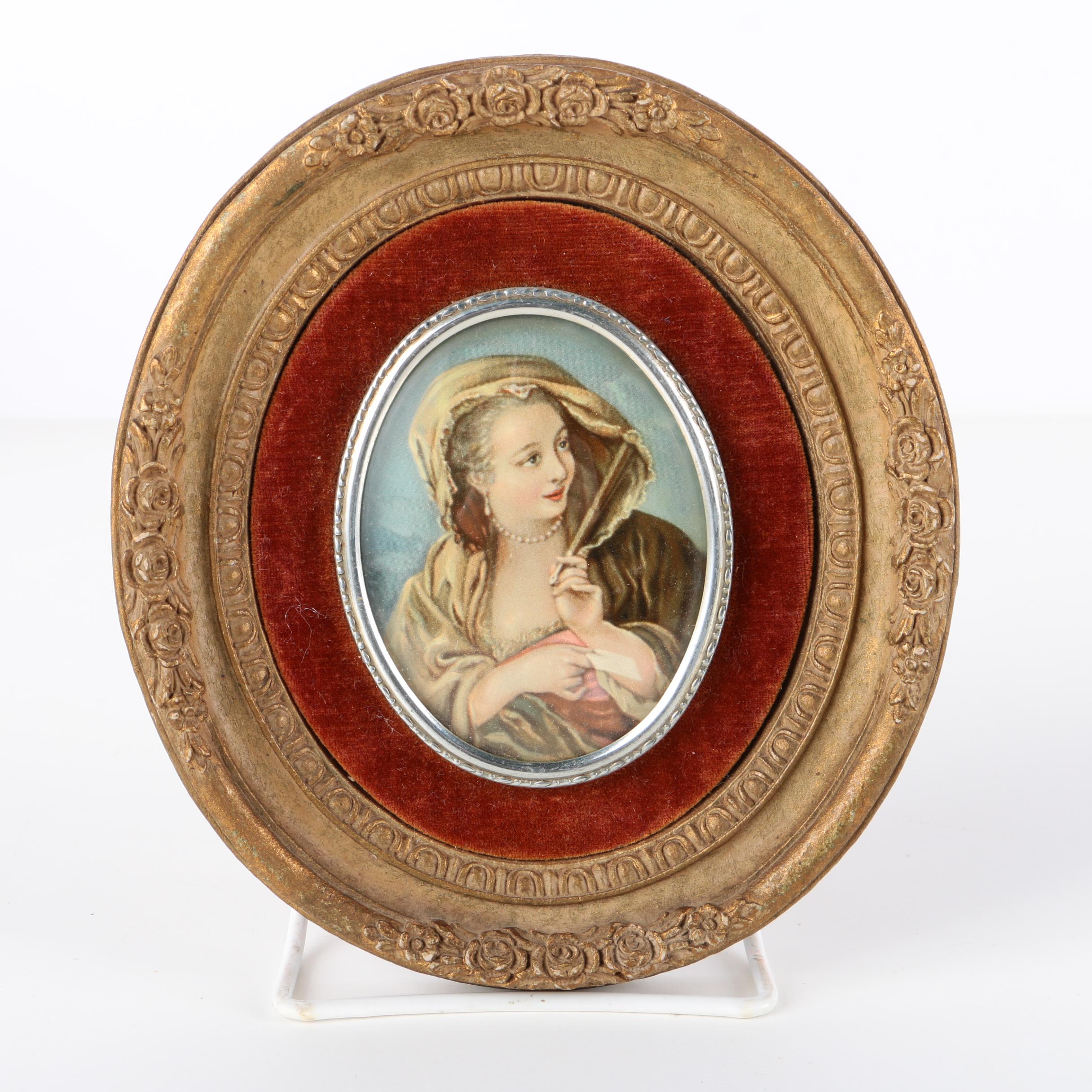 Pair of Handpainted Portraits by Cameo Creations