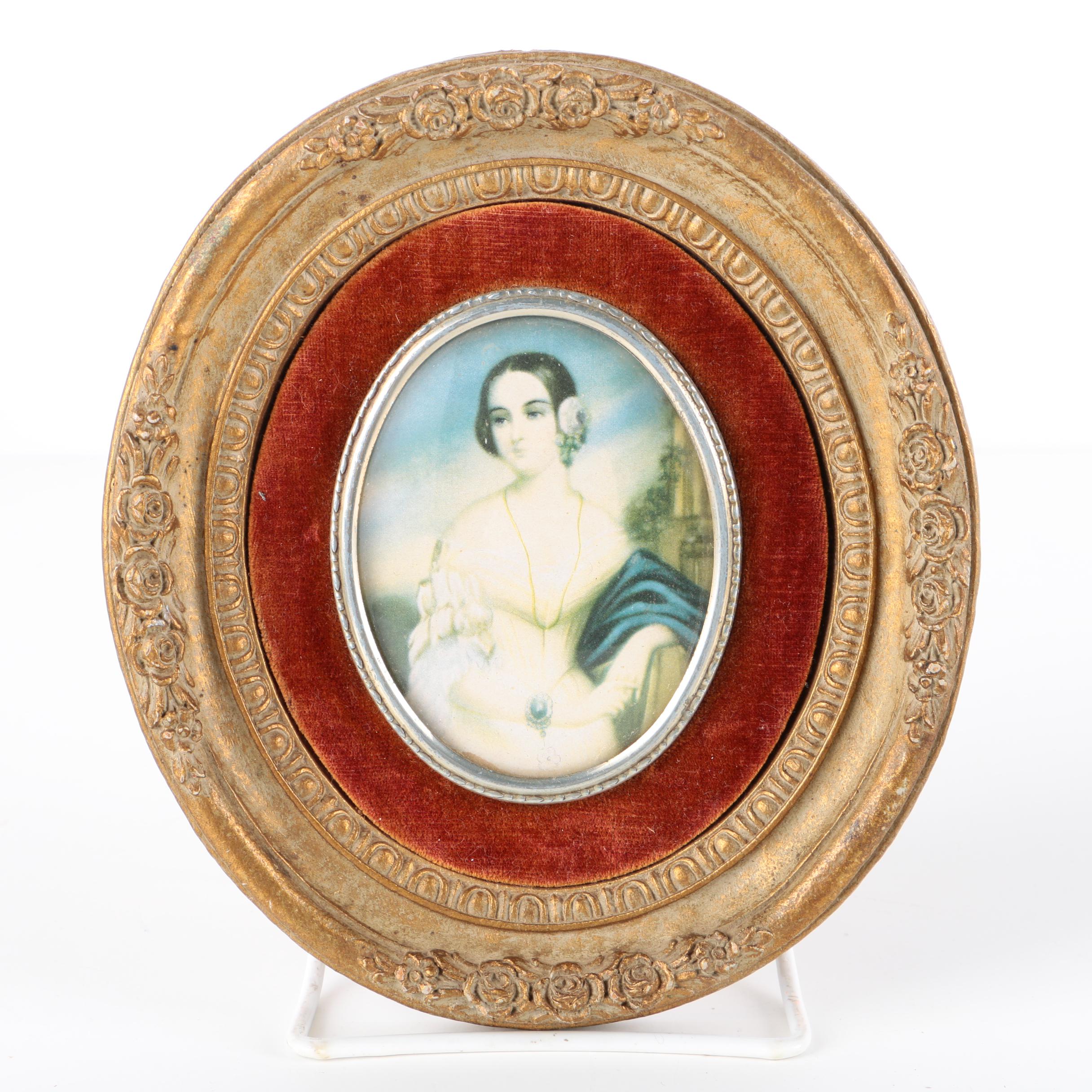 Pair of Handpainted Portraits by Cameo Creations