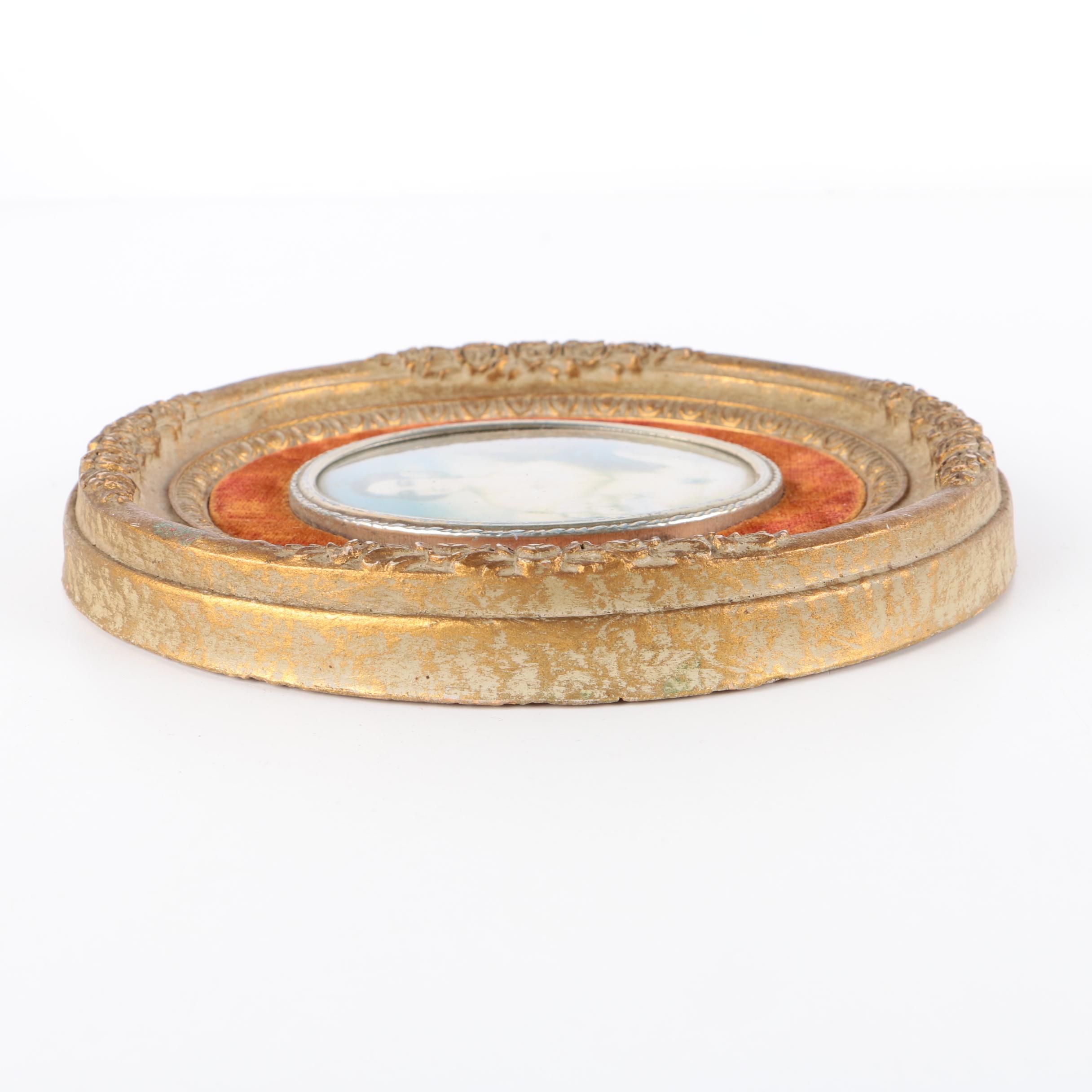 Pair of Handpainted Portraits by Cameo Creations