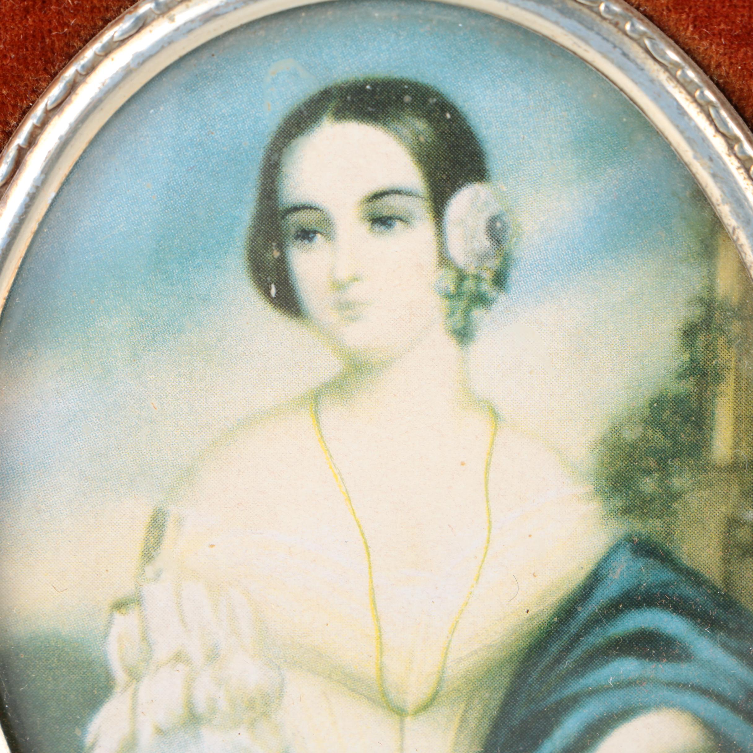 Pair of Handpainted Portraits by Cameo Creations