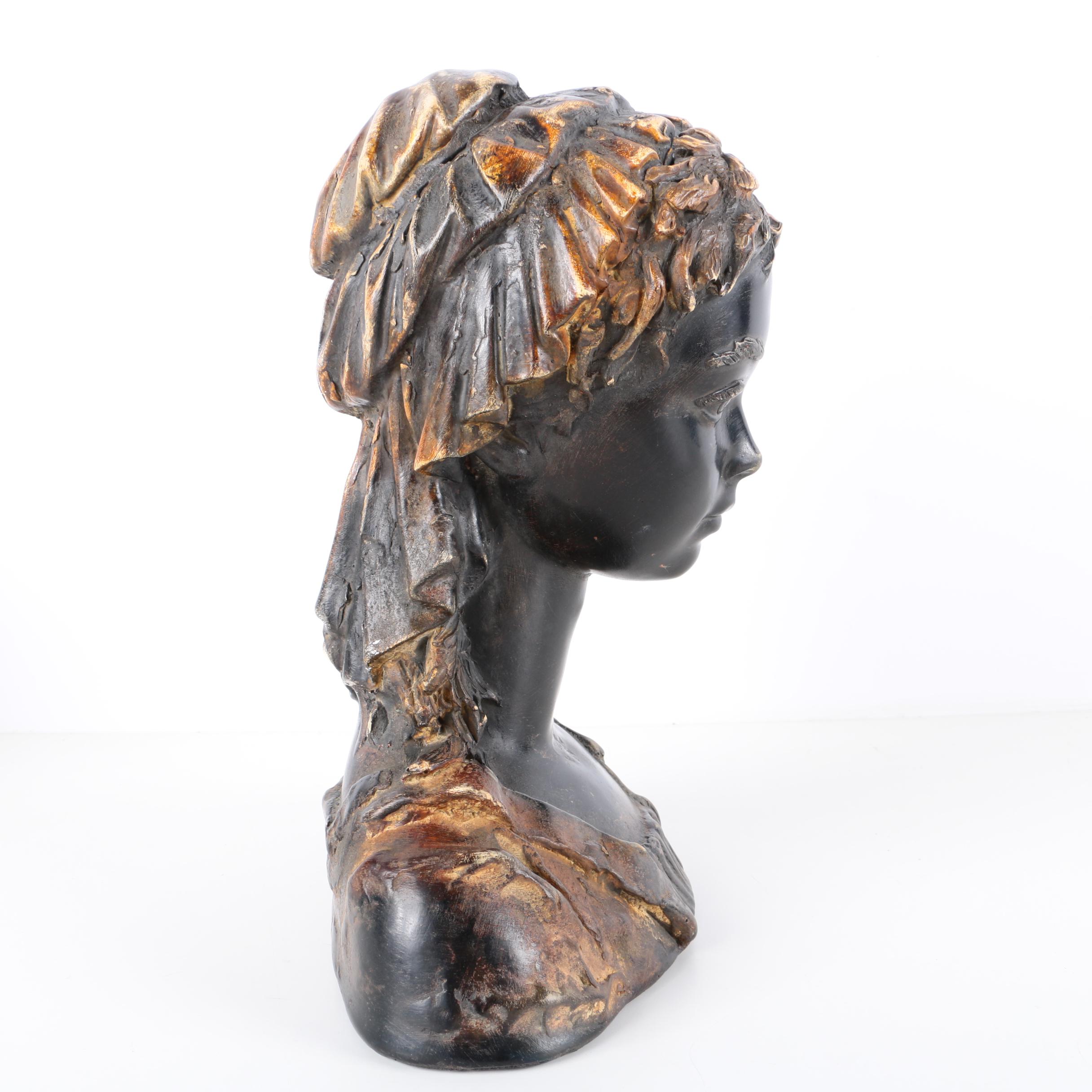 Ceramic Bust of Young Woman