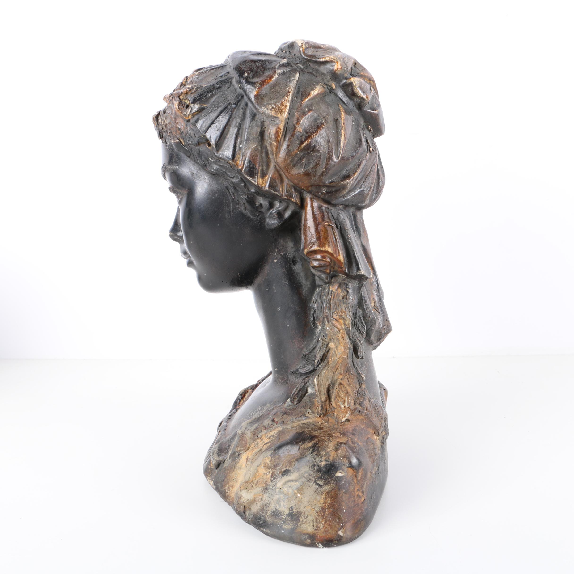 Ceramic Bust of Young Woman