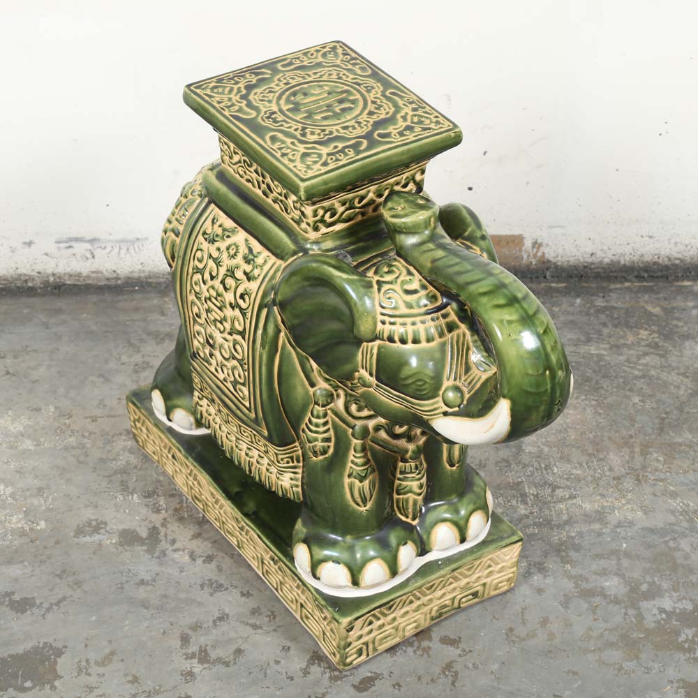Ceramic Elephant Garden Stools