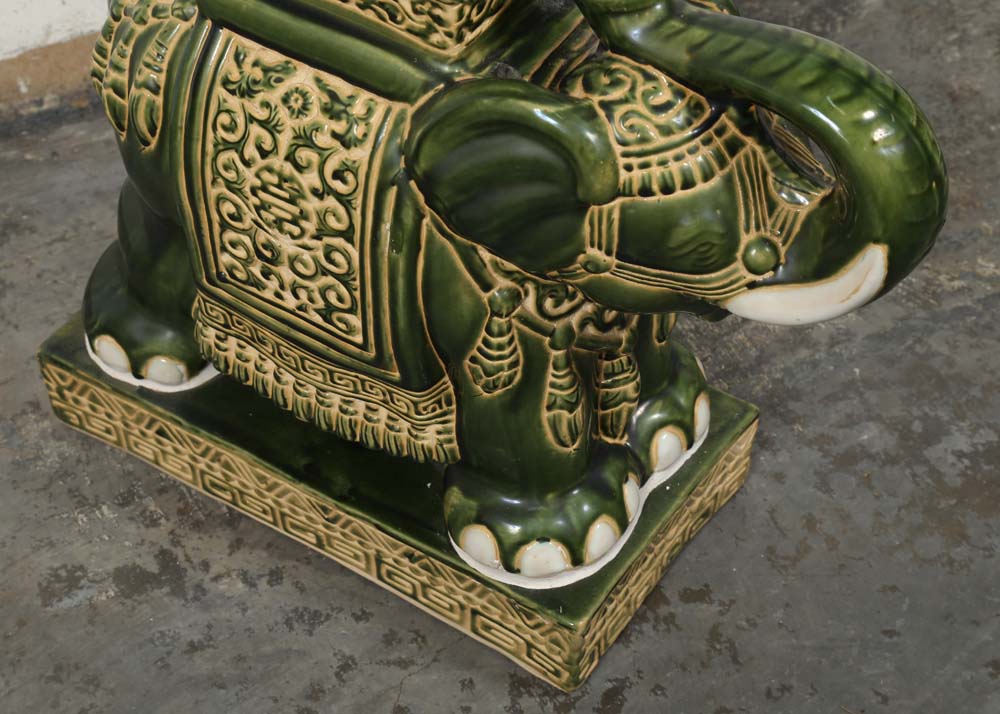 Ceramic Elephant Garden Stools