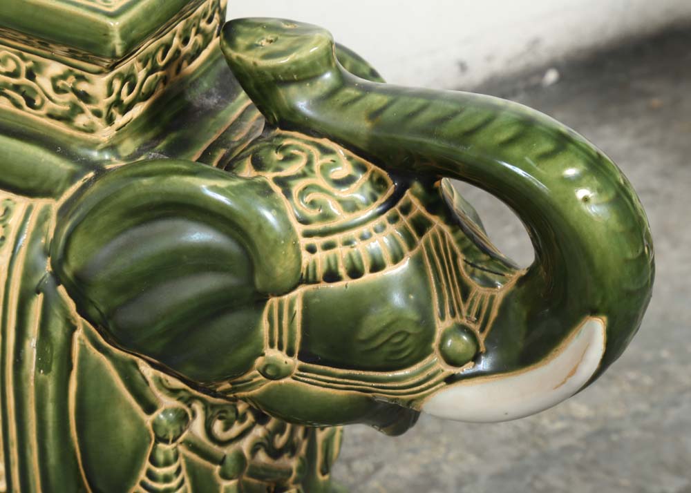 Ceramic Elephant Garden Stools