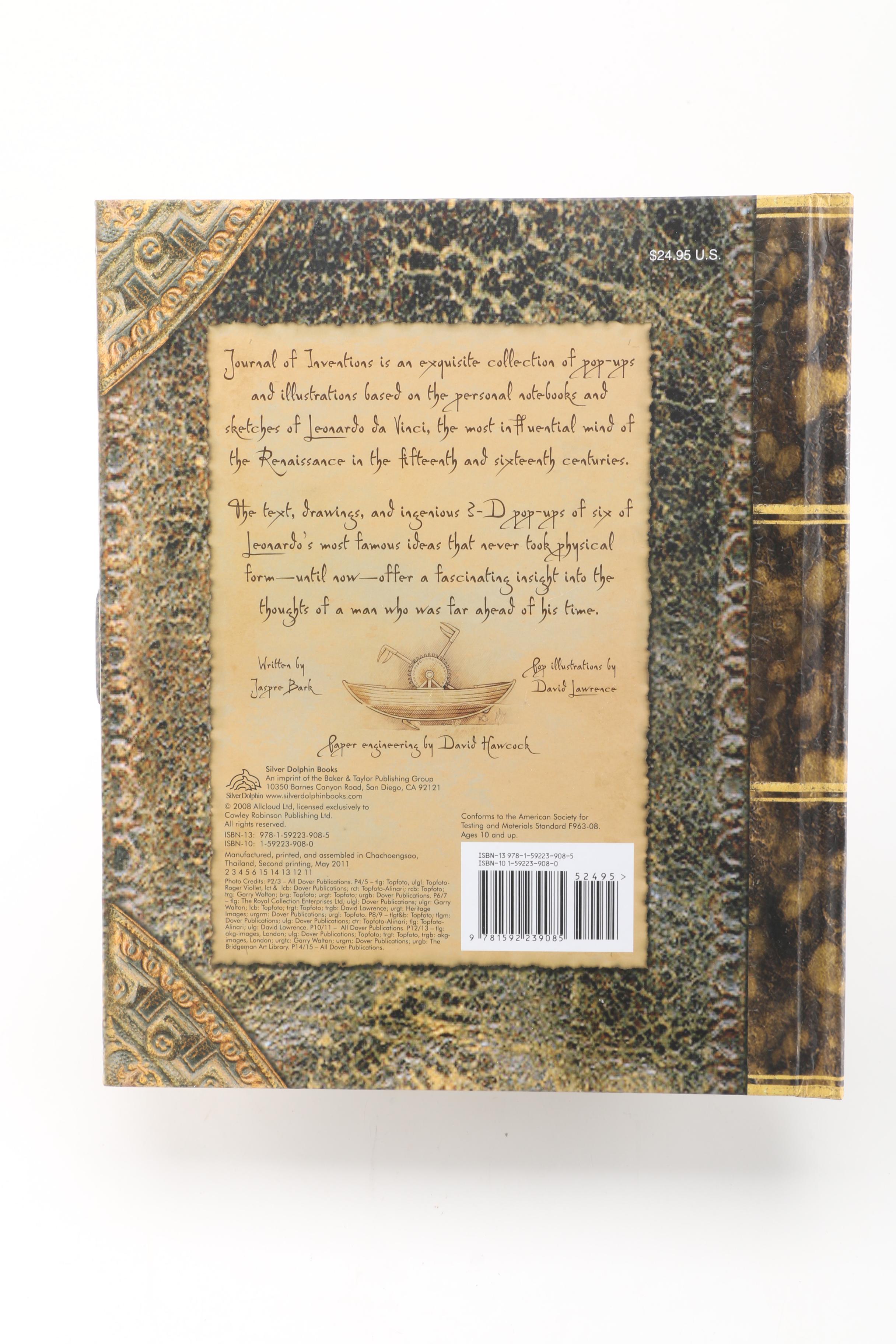 2011 "Leonardo da Vinci's Journal of Inventions" Pop-Up Book