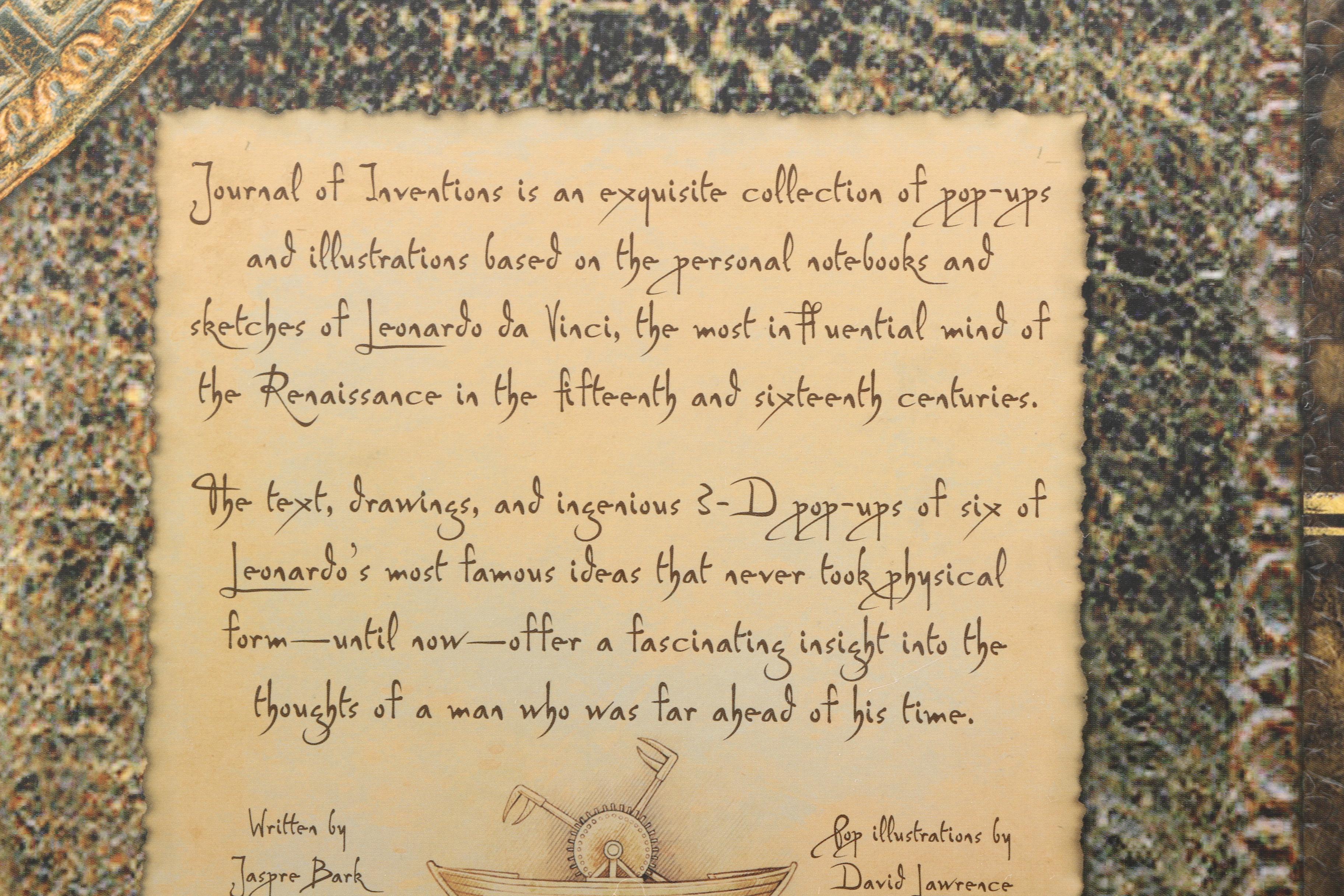 2011 "Leonardo da Vinci's Journal of Inventions" Pop-Up Book