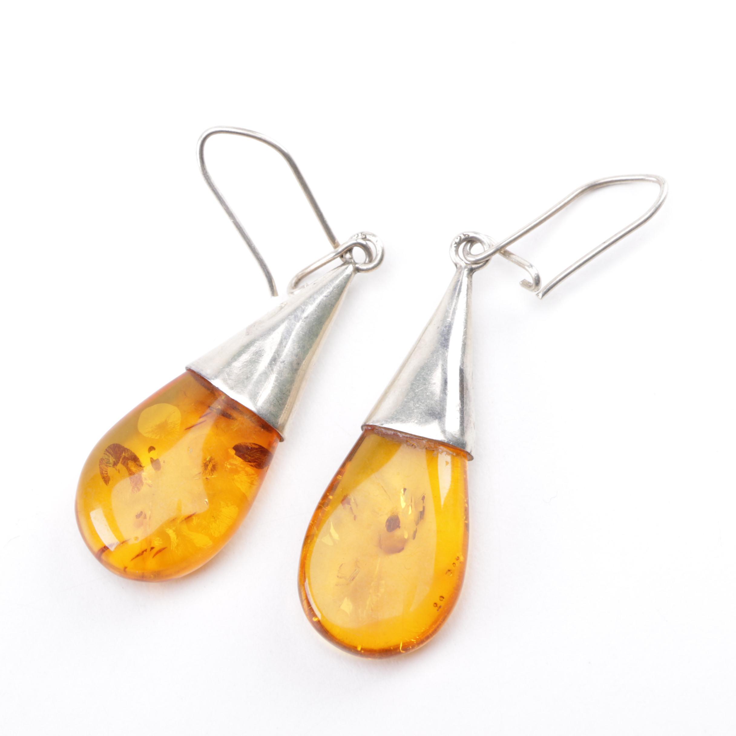 Sterling Silver Necklace and Earrings Including Gemstones