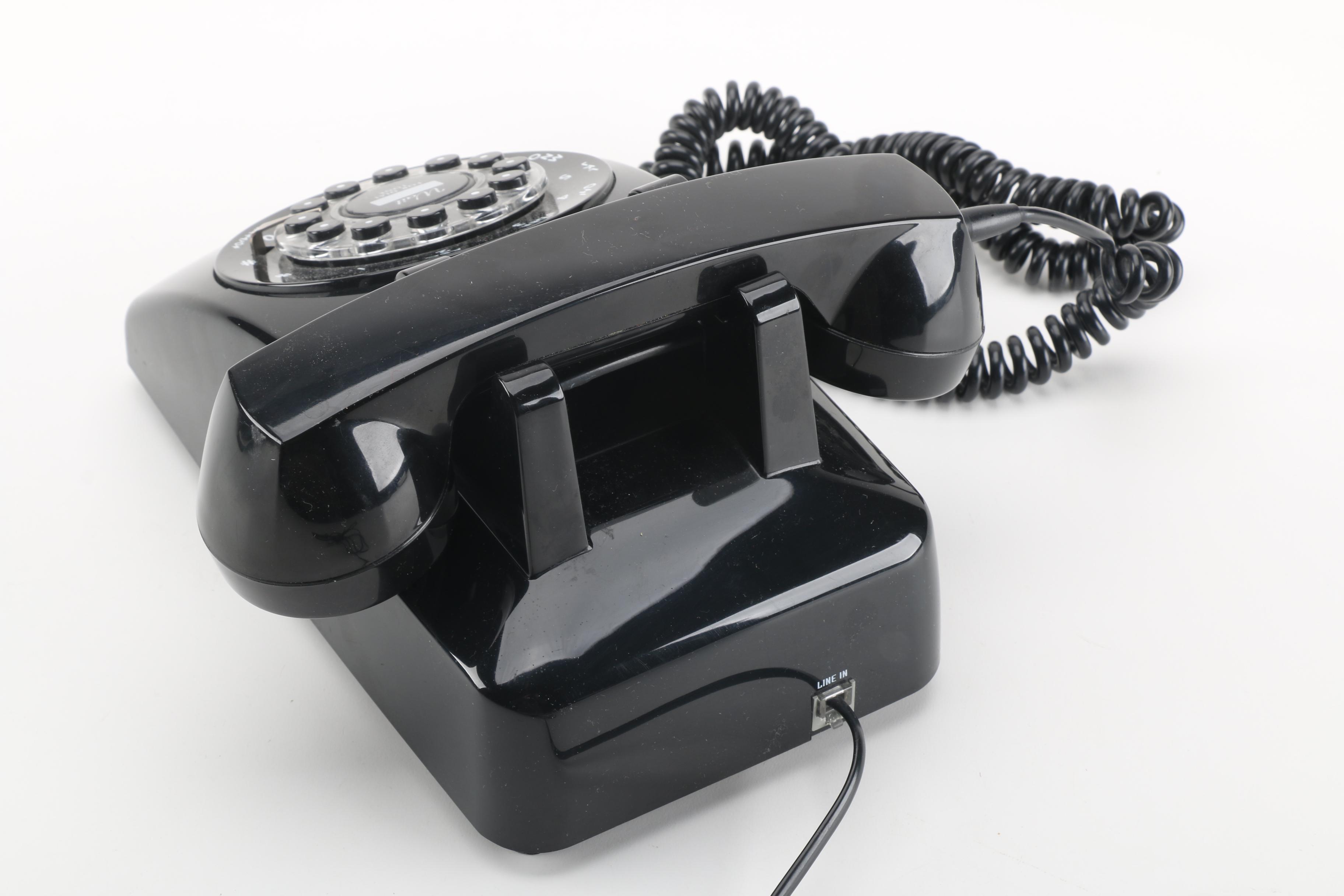 Vintage Black Crosley Rotary Phone