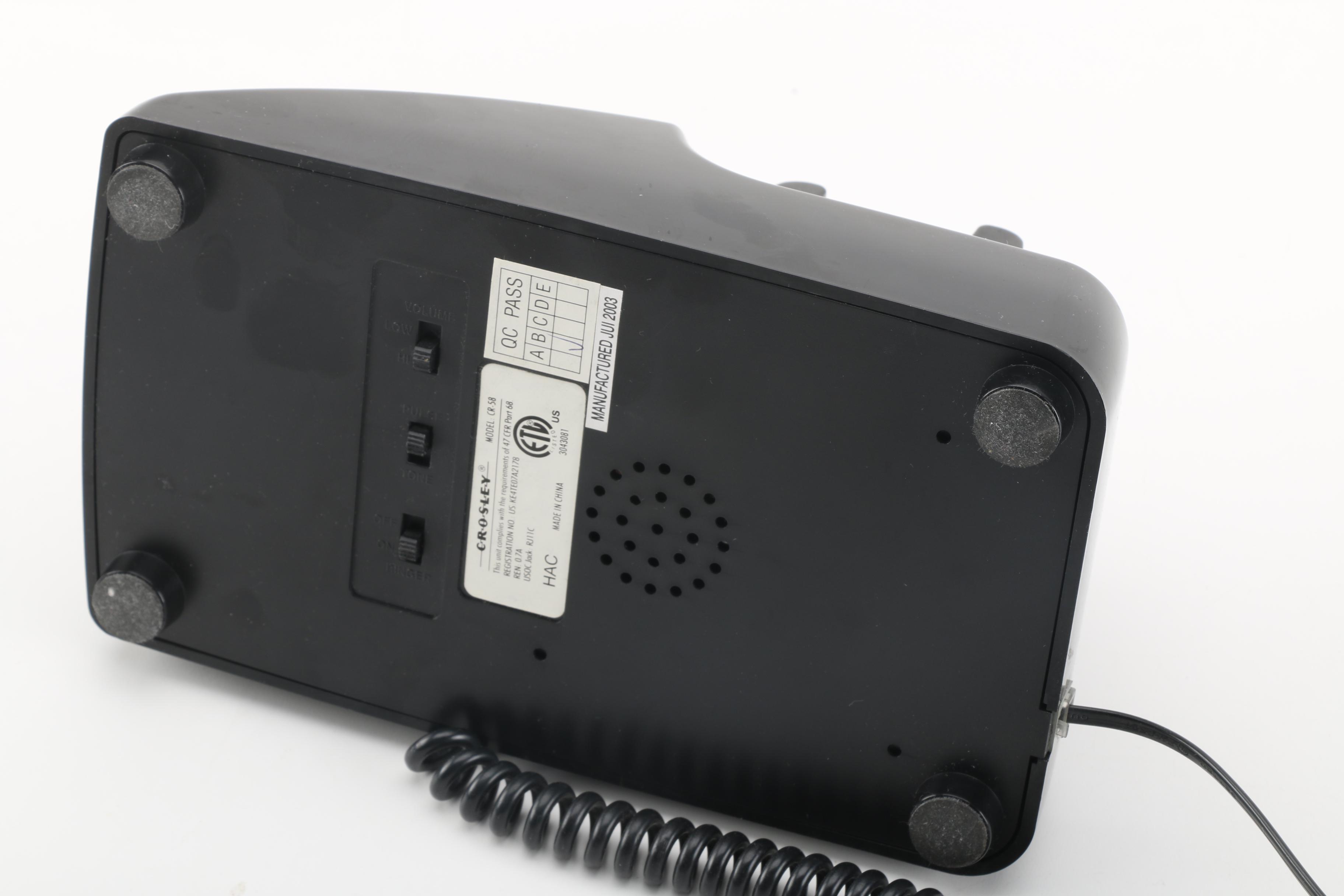 Vintage Black Crosley Rotary Phone