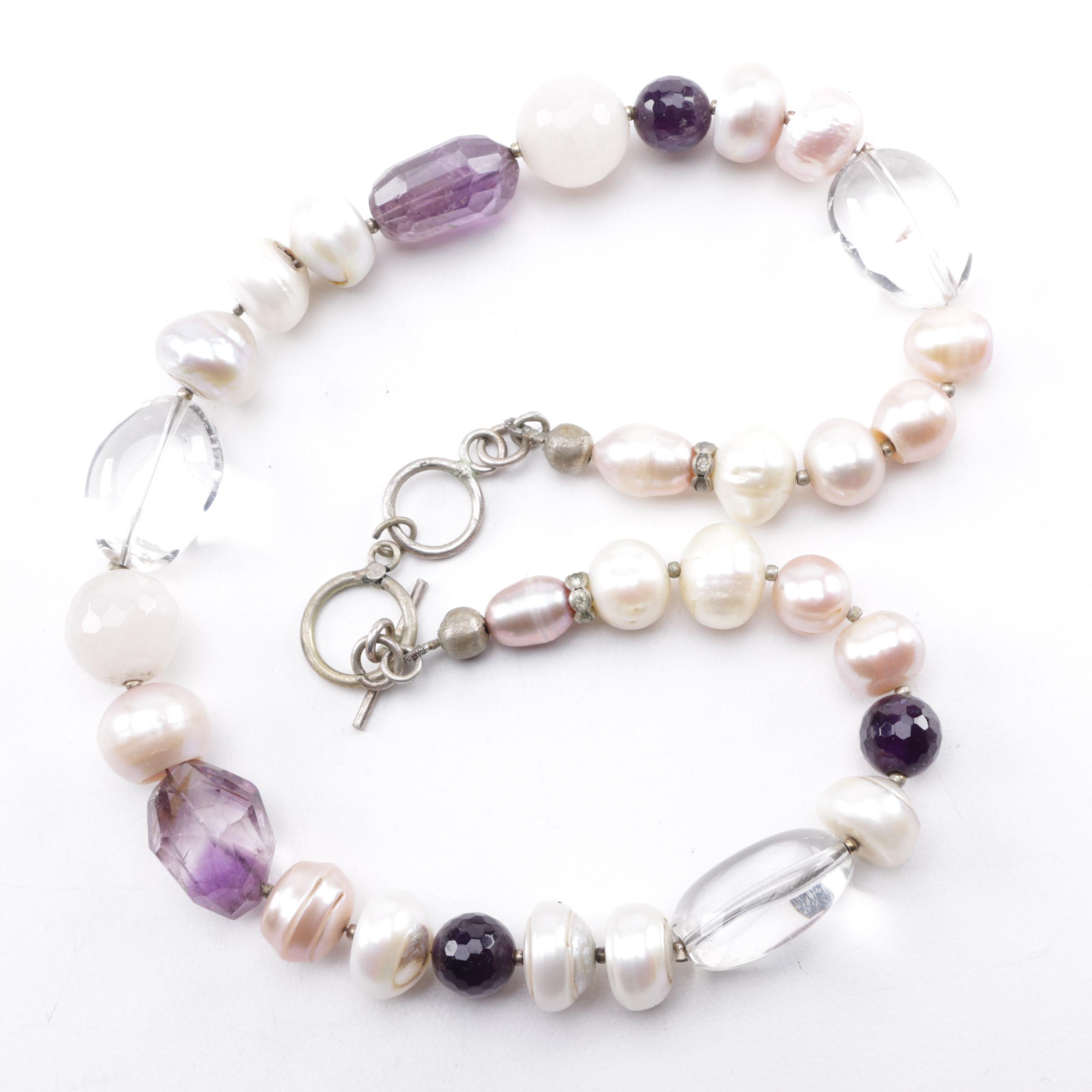 Assortment of Costume Jewelry Including Cultured Pearls