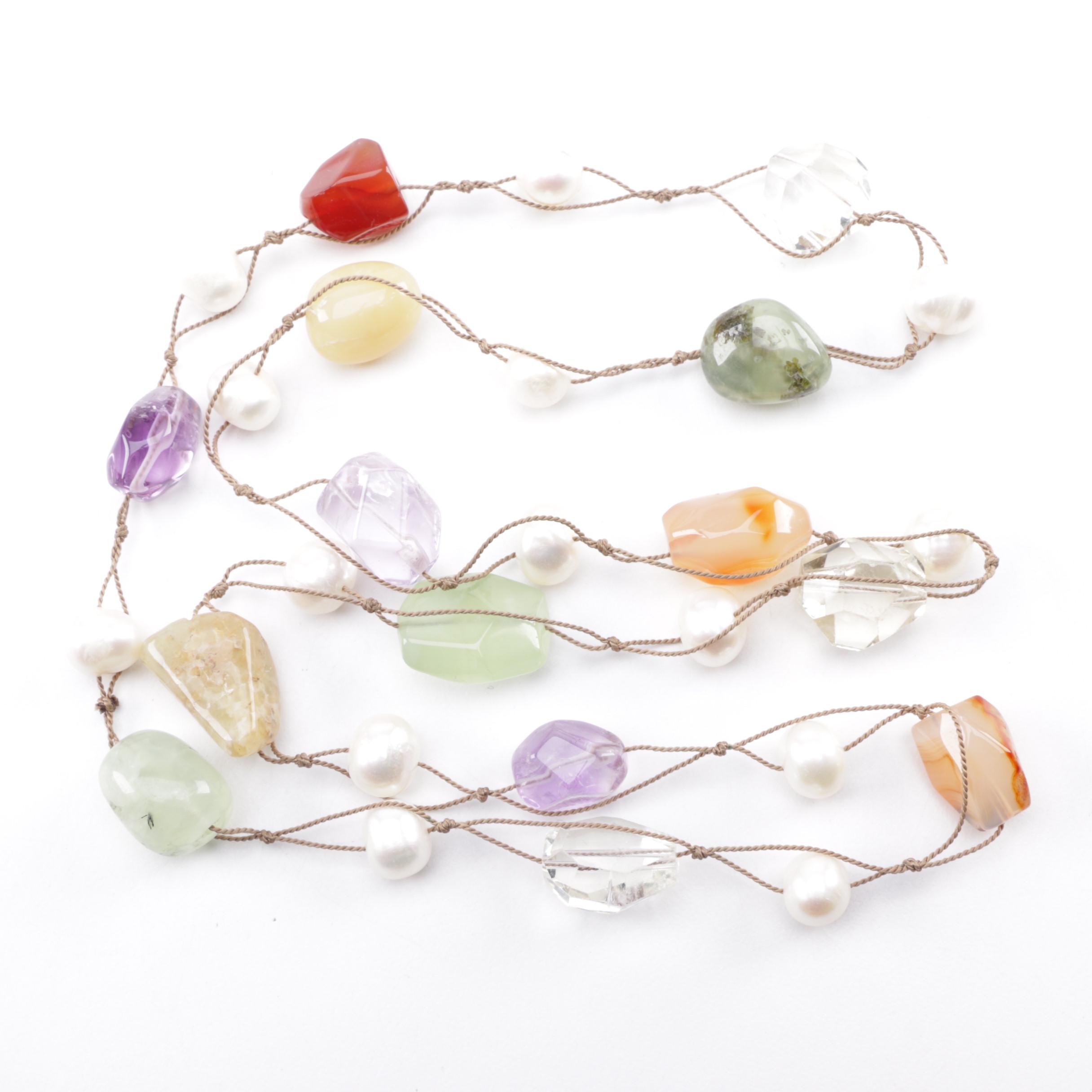 Assortment of Costume Jewelry Including Cultured Pearls