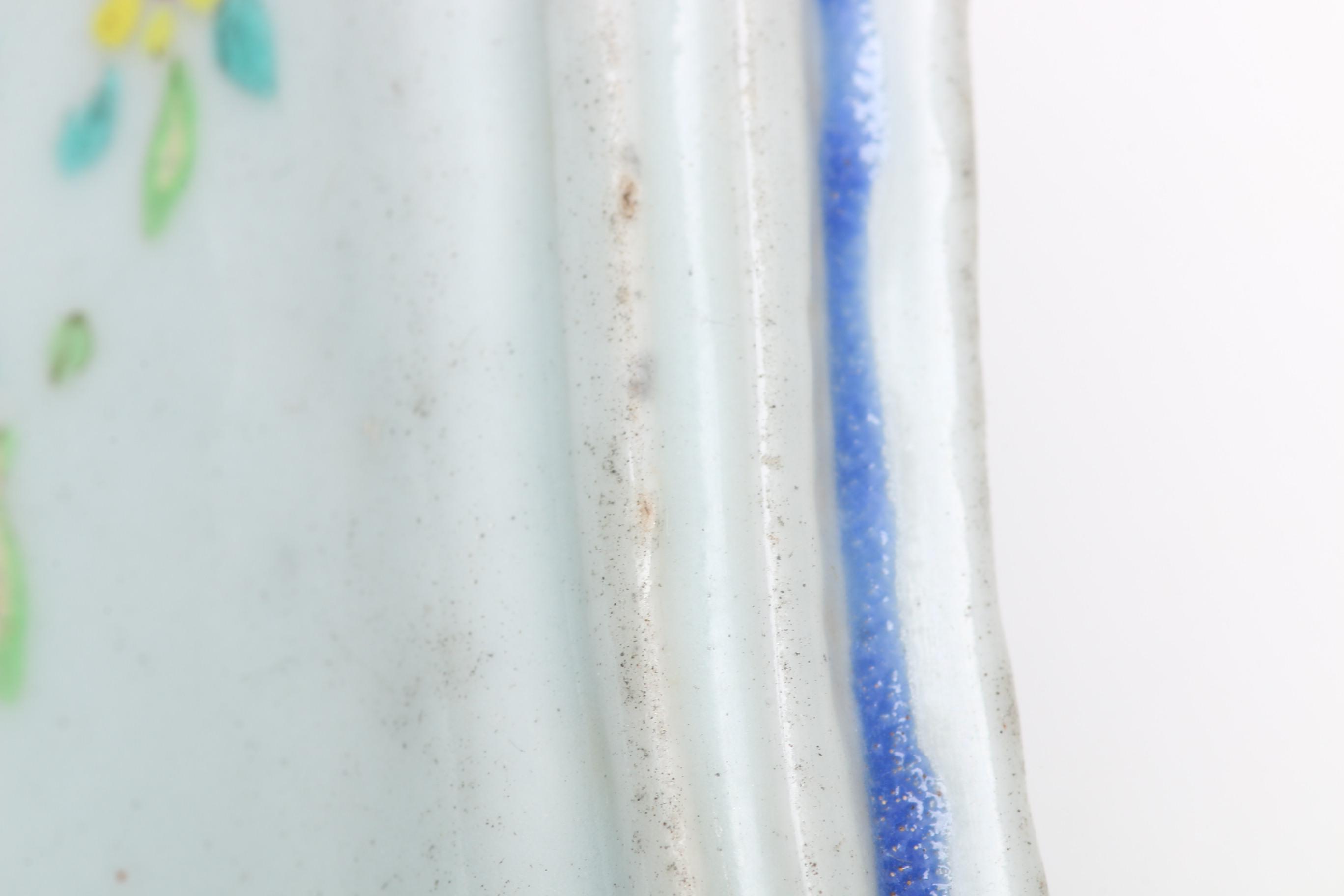 Antique Chinese Export Meat Dish with Ship Scene