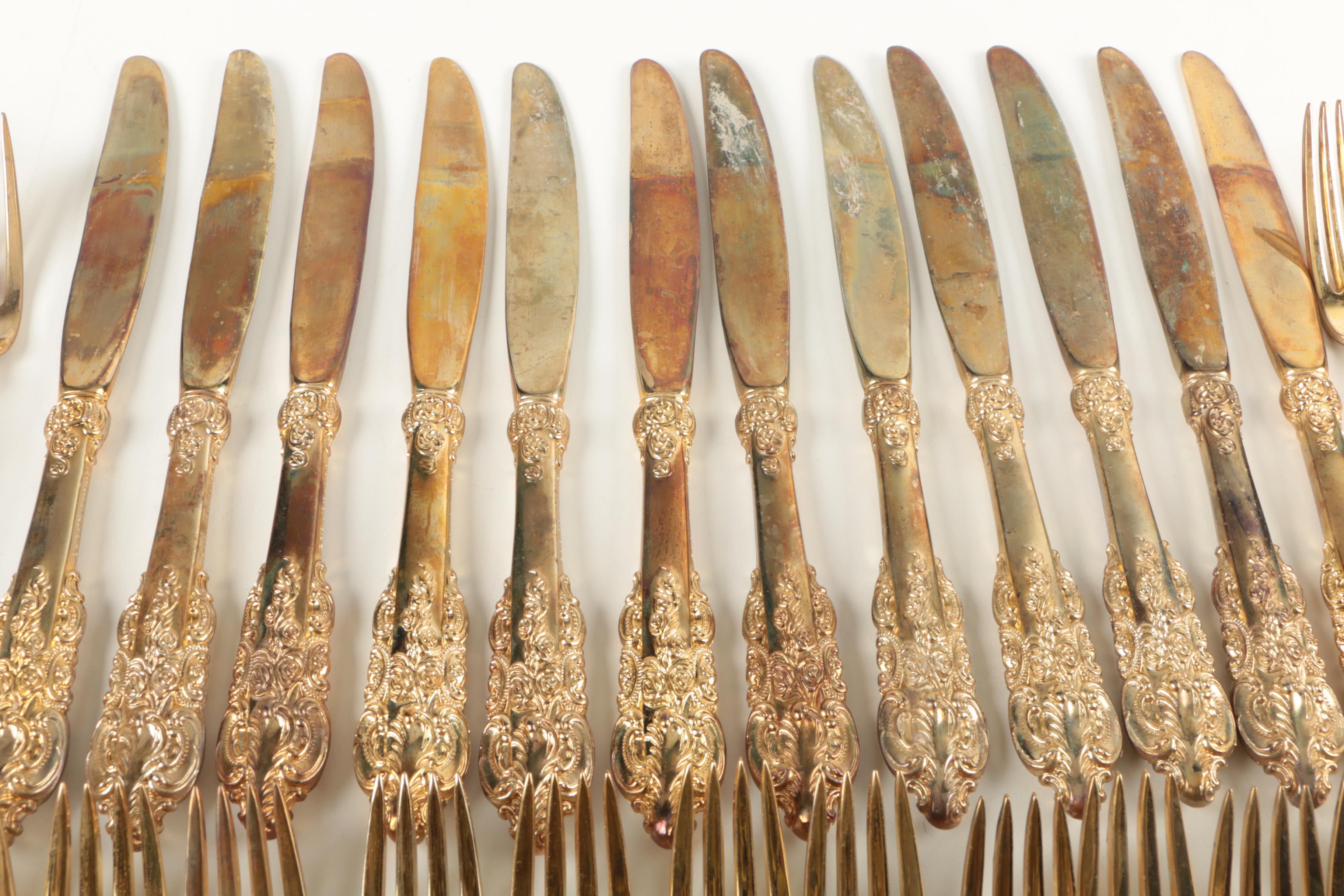 Godinger "Baroque" Gold Electroplate Flatware