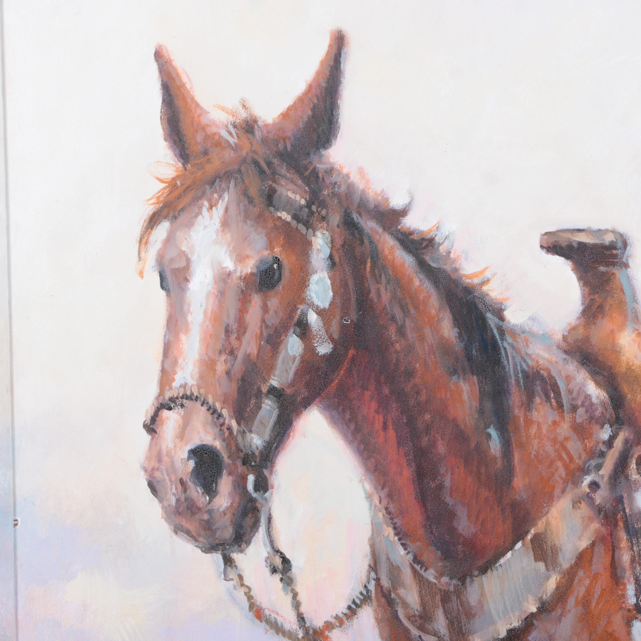 Kirk Randle Oil Painting on Board of Rural Scene