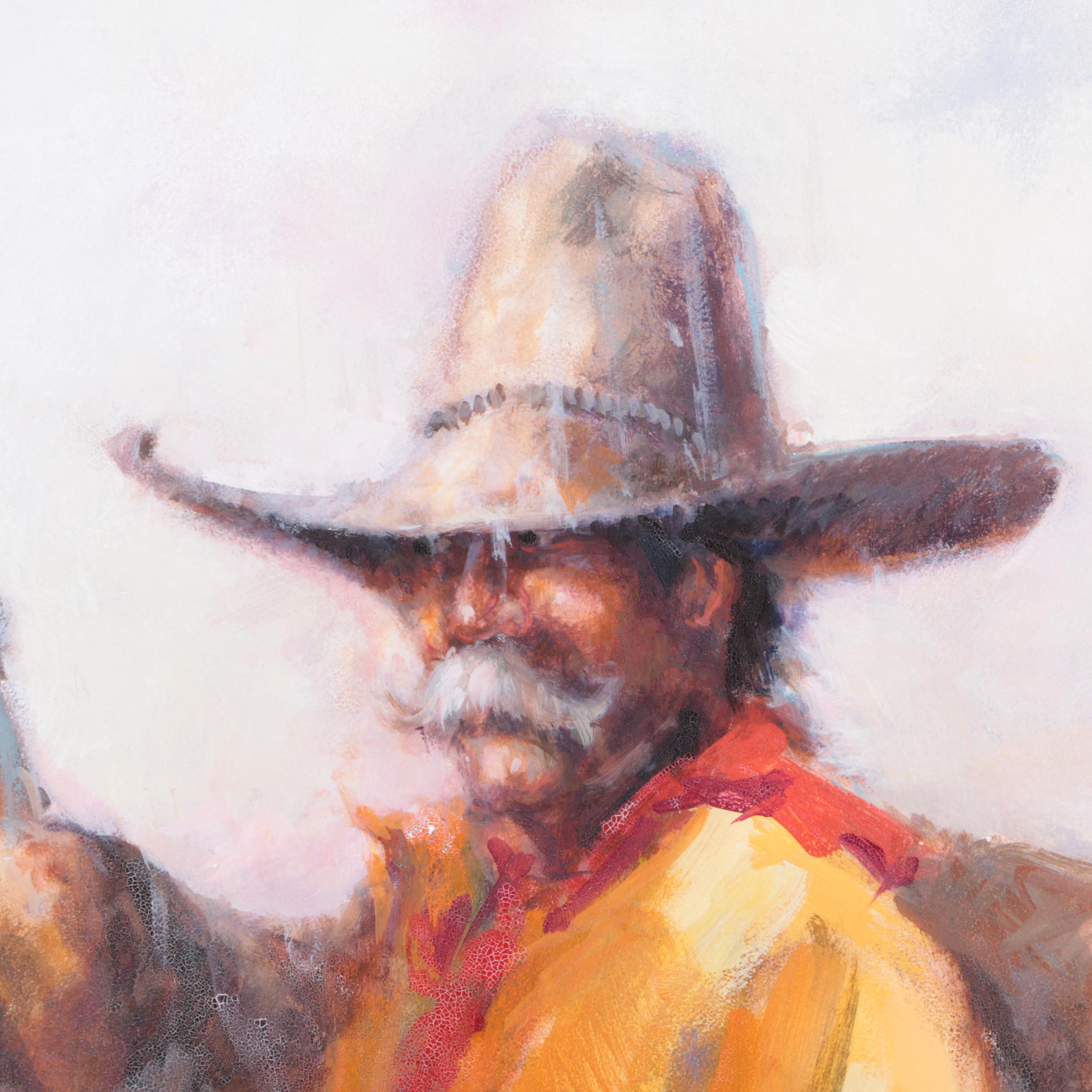 Kirk Randle Oil Painting on Board of Rural Scene