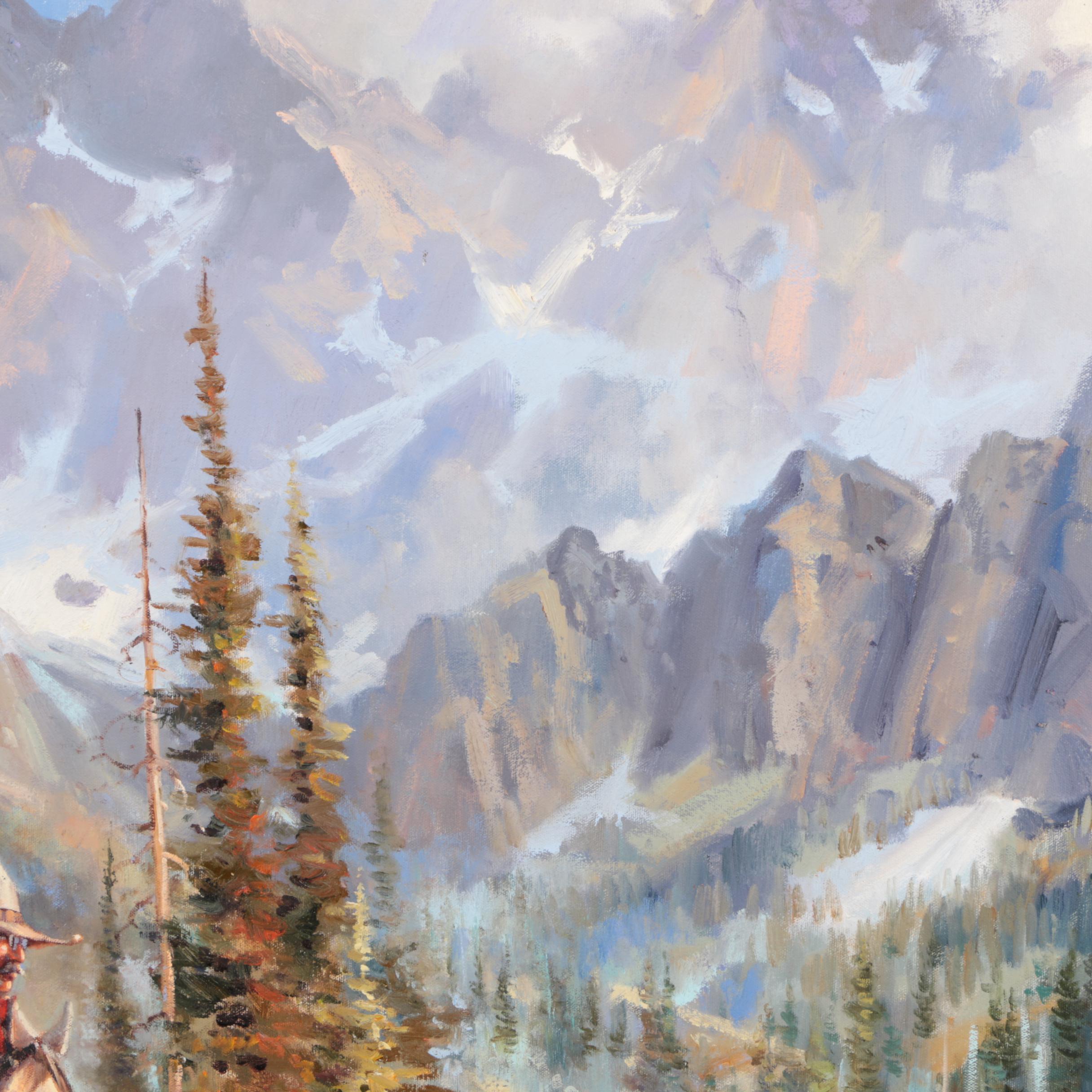 Kirk Randle Oil Painting on Canvas of Cattlemen