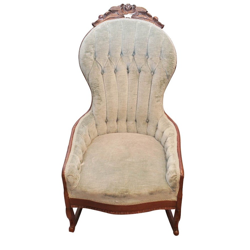 Antique Victorian Parlor Style Rocking Chair