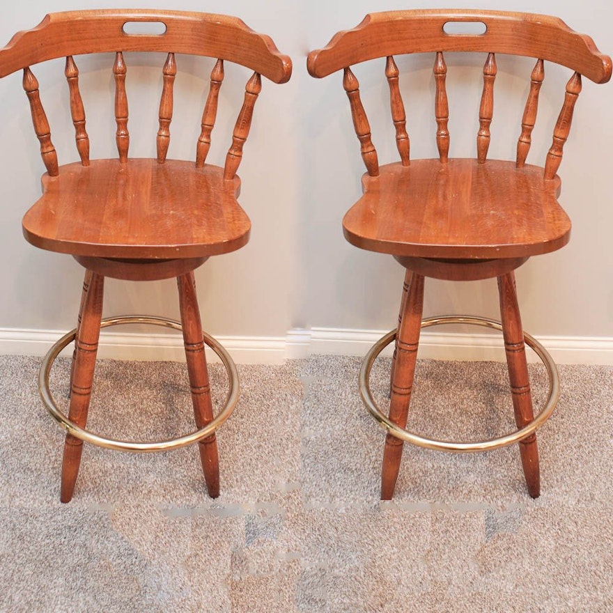 Pair of Windsor Style Counter Stools